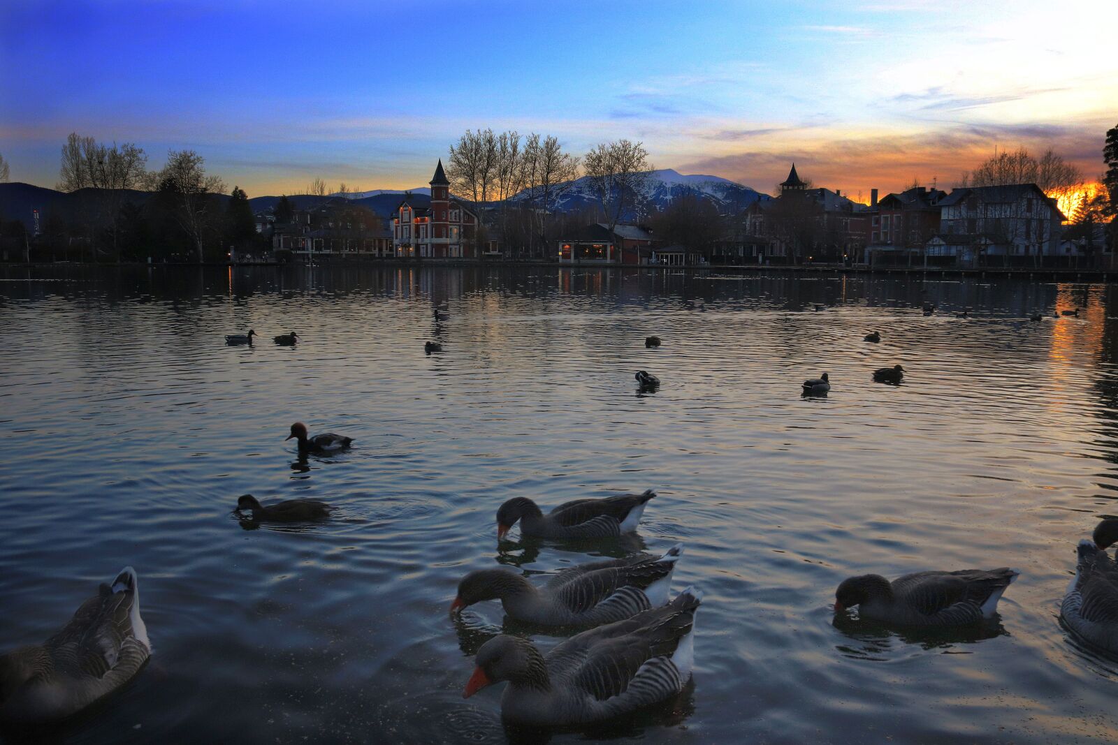Canon EOS 77D (EOS 9000D / EOS 770D) + Canon EF-S 18-200mm F3.5-5.6 IS sample photo. Lake, dusk, romantic photography