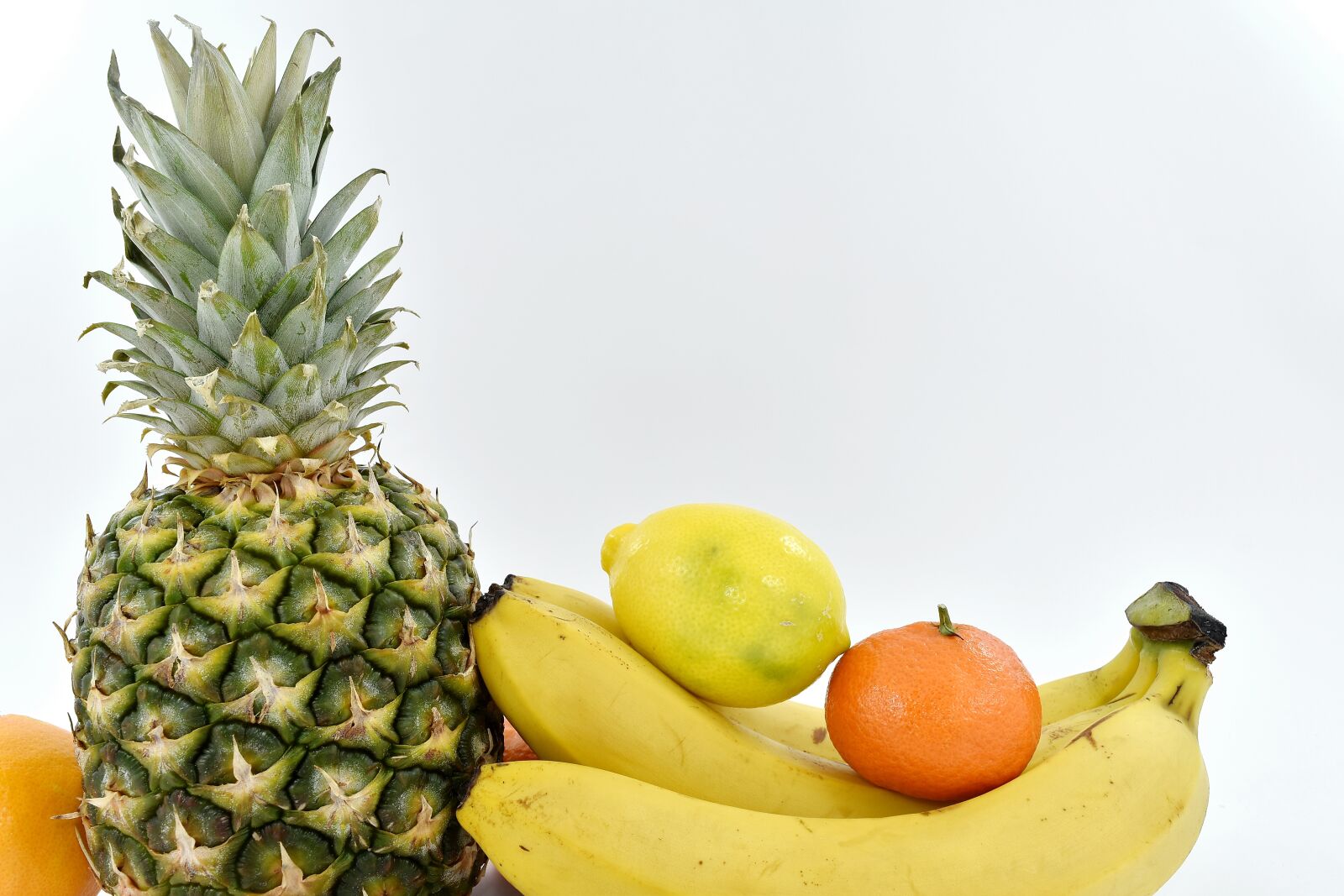 Nikon D5500 sample photo. Banana, lemon, tangerine, food photography