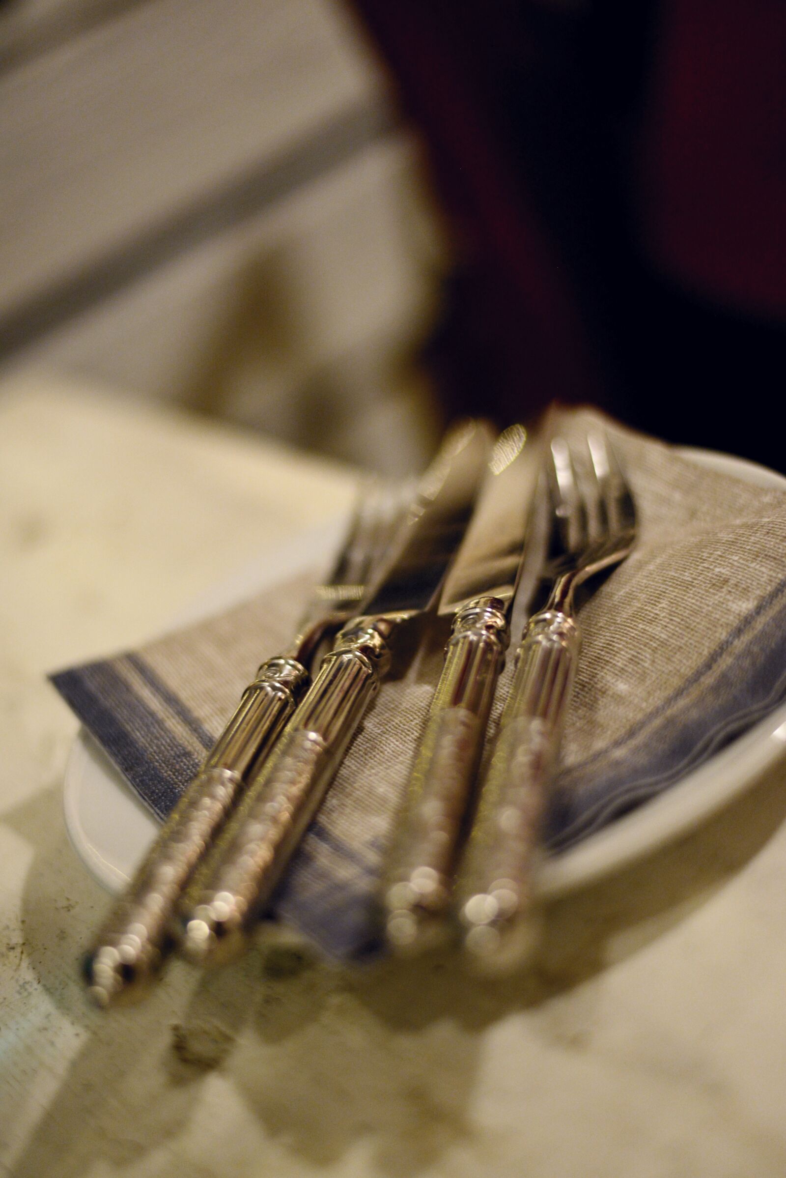 Nikon D610 sample photo. Cutlery, restaurant, silver photography