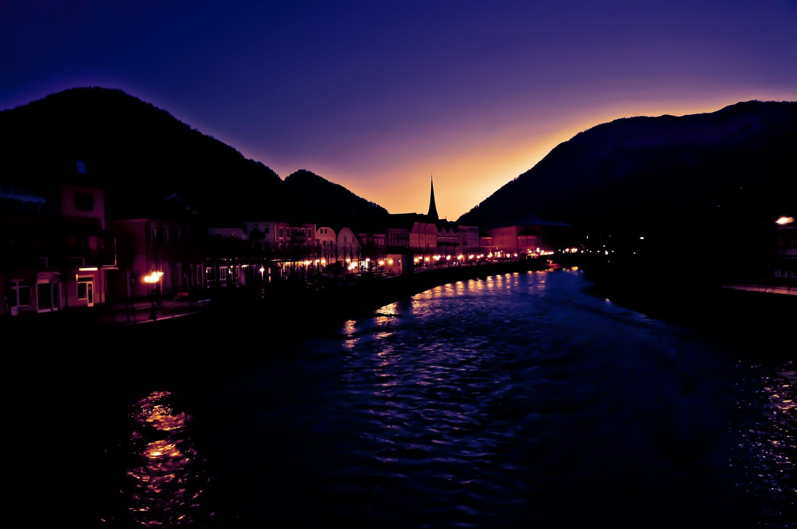 Sony Alpha NEX-5N sample photo. Bad ischl, night, austria photography