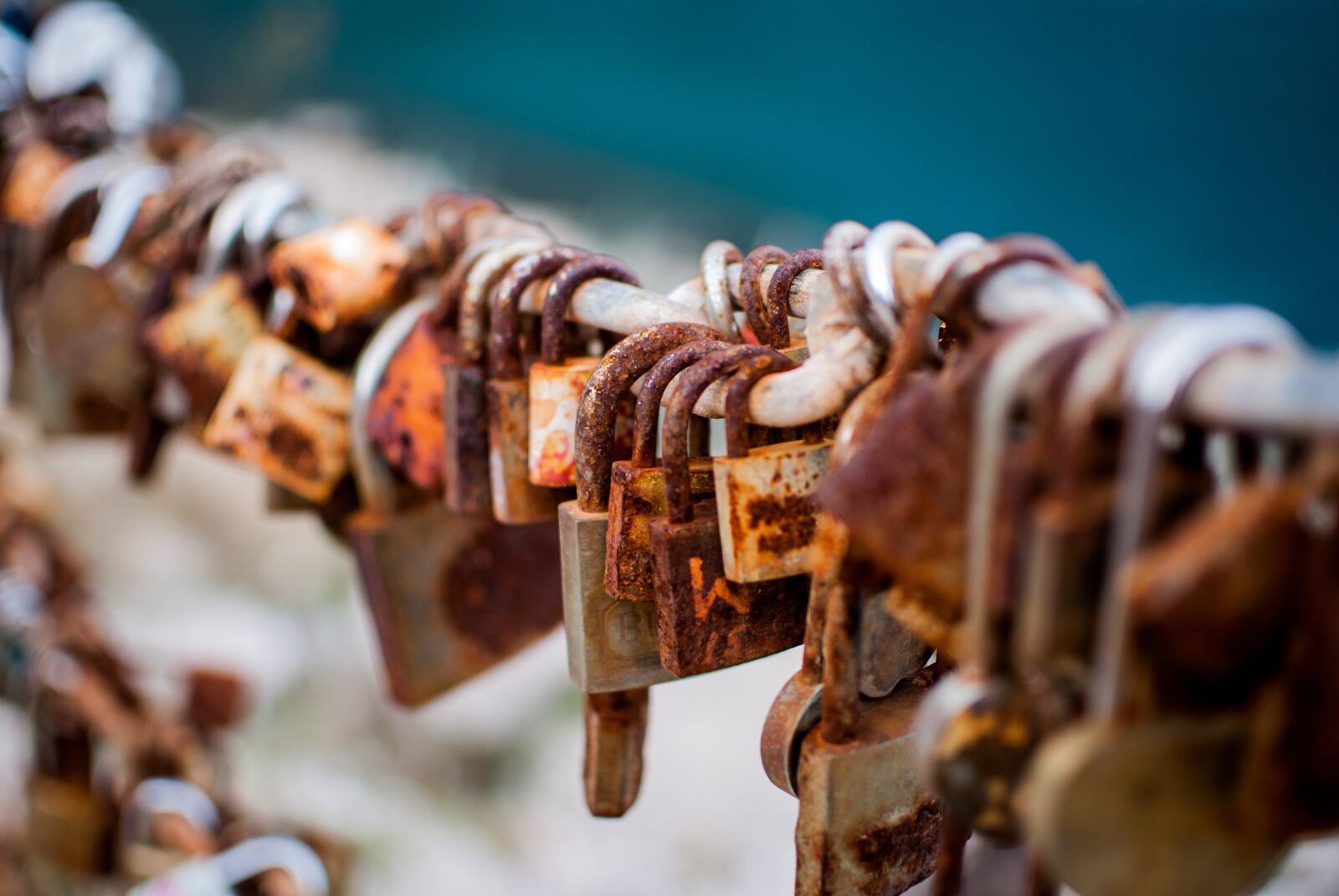 Nikon D60 sample photo. Padlocks, love, bridge photography