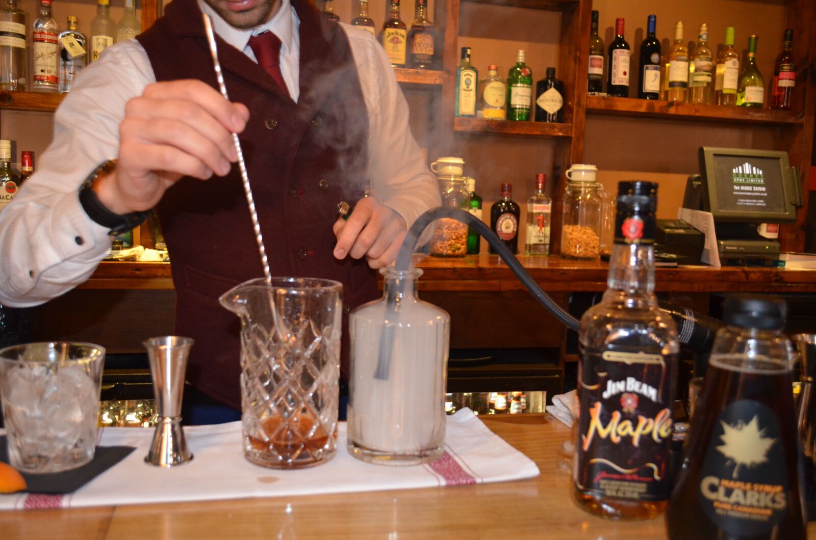 Nikon D5100 sample photo. Cocktail, smoke, whiskey photography