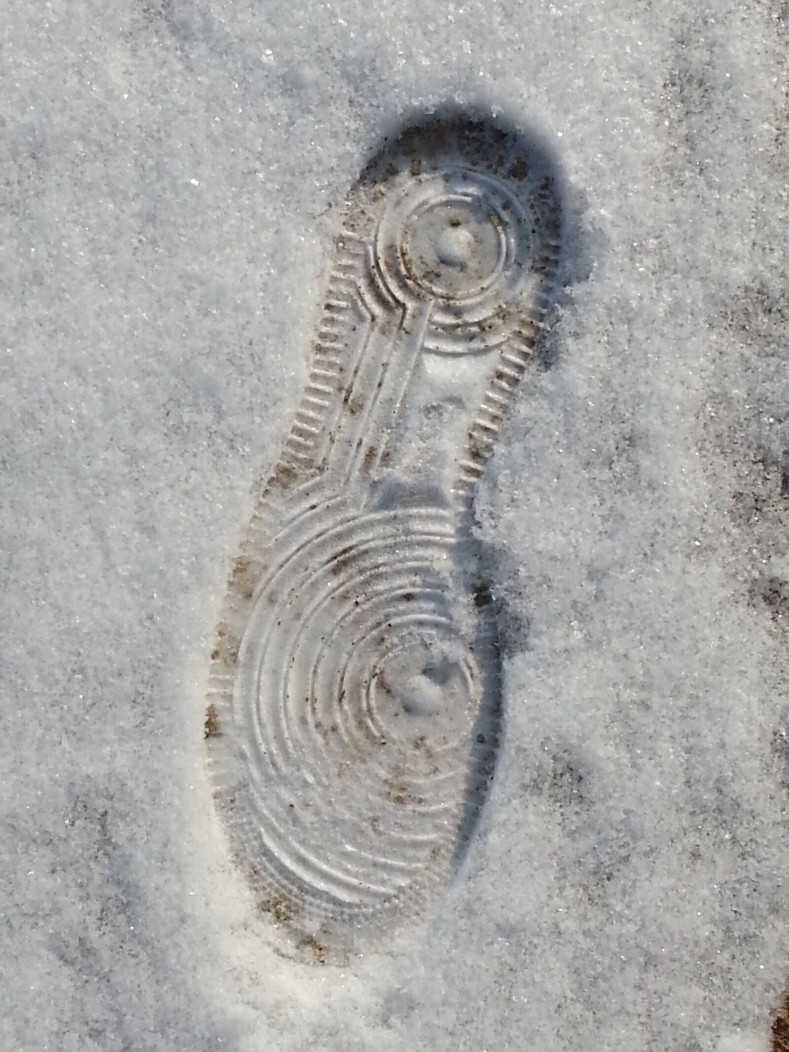 Samsung Galaxy S3 sample photo. Footprint, snow, shoe photography