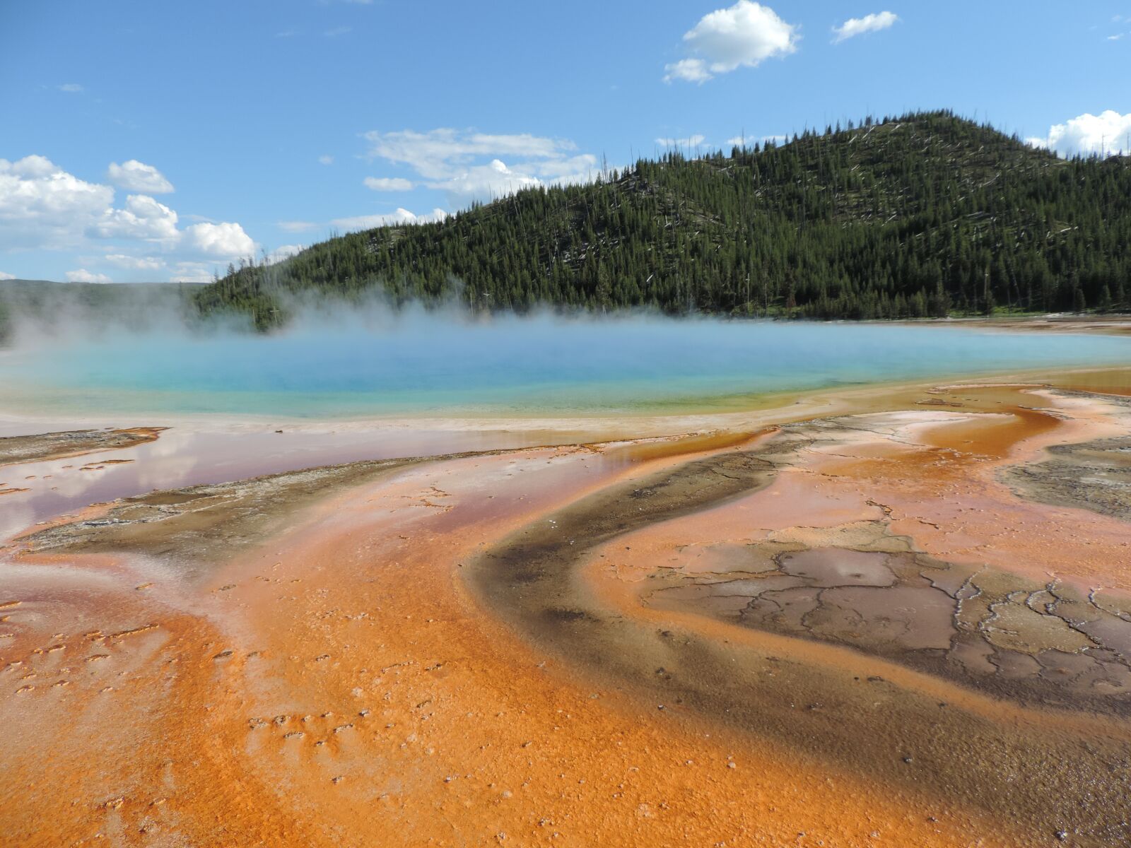 Nikon Coolpix P520 sample photo. Yellowstone, hot springs, grand photography