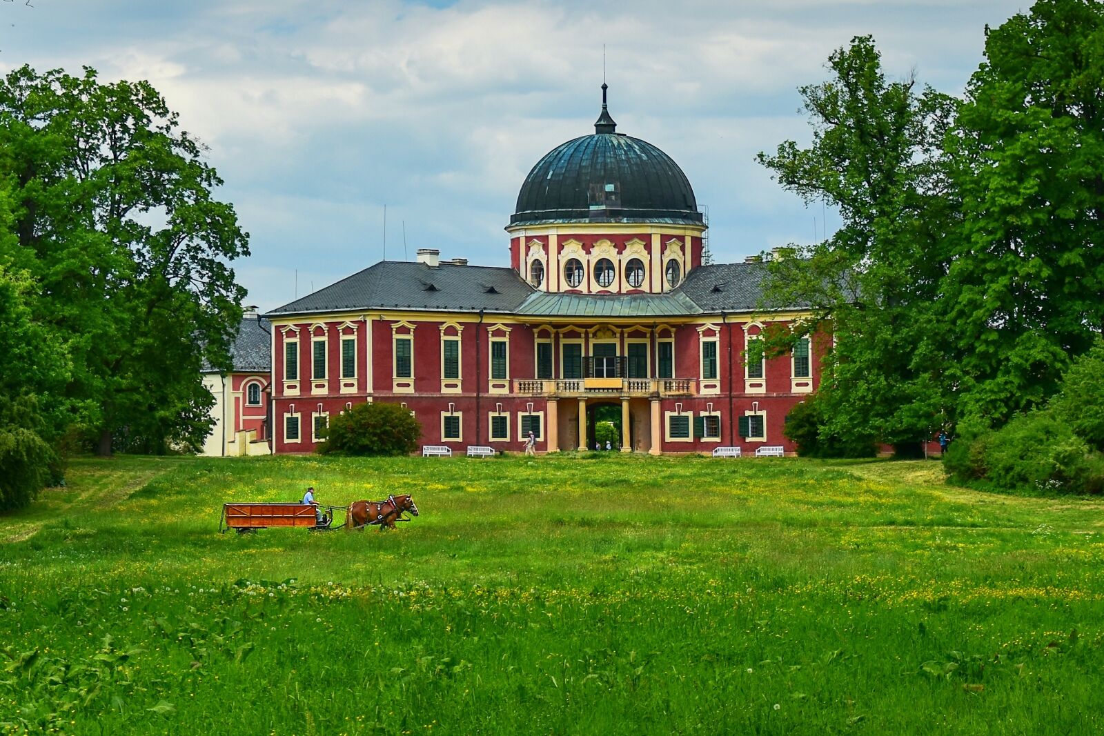 Nikon D5500 sample photo. Castle, horses, cart photography