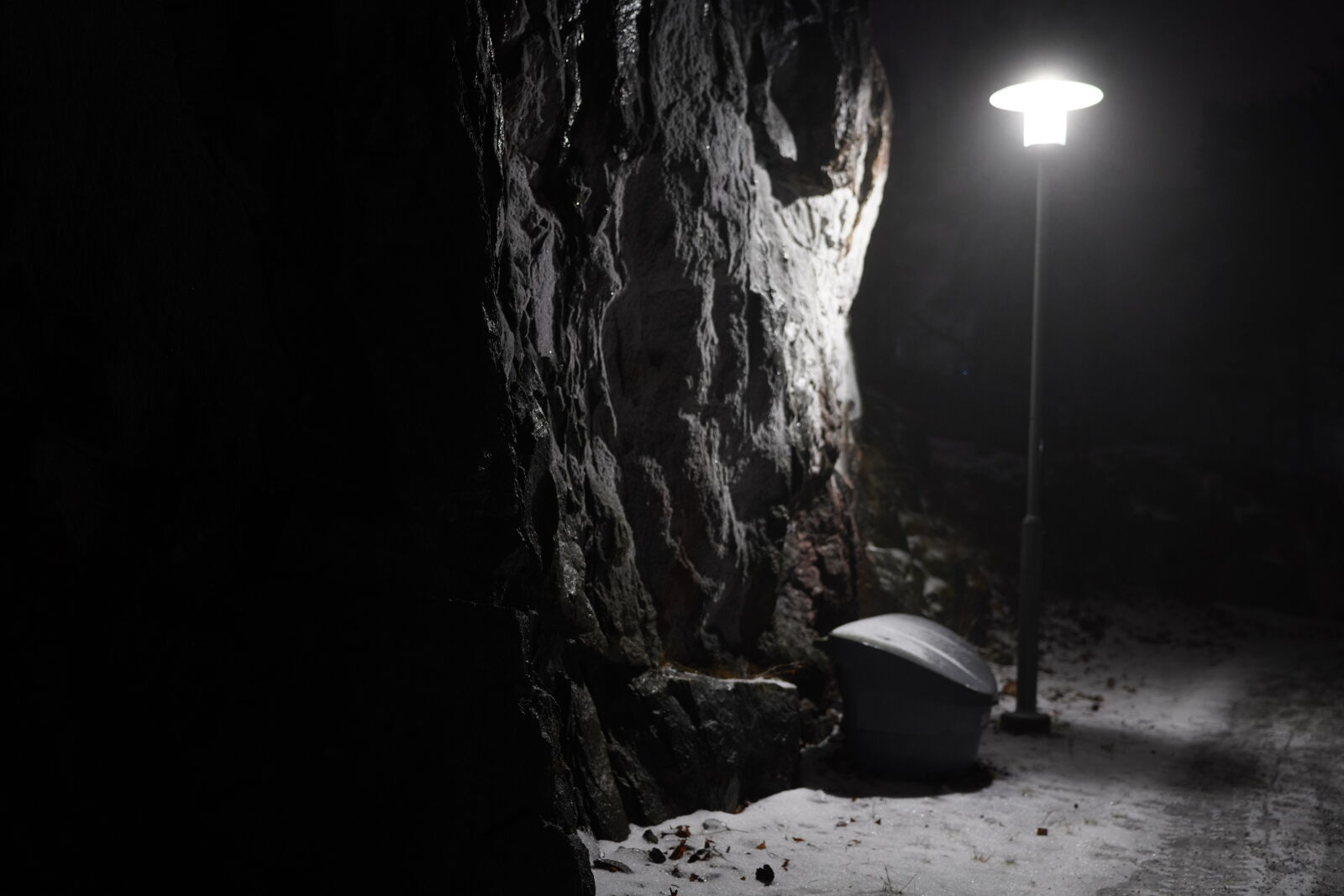 Sony a7R IV sample photo. Misty night light photography