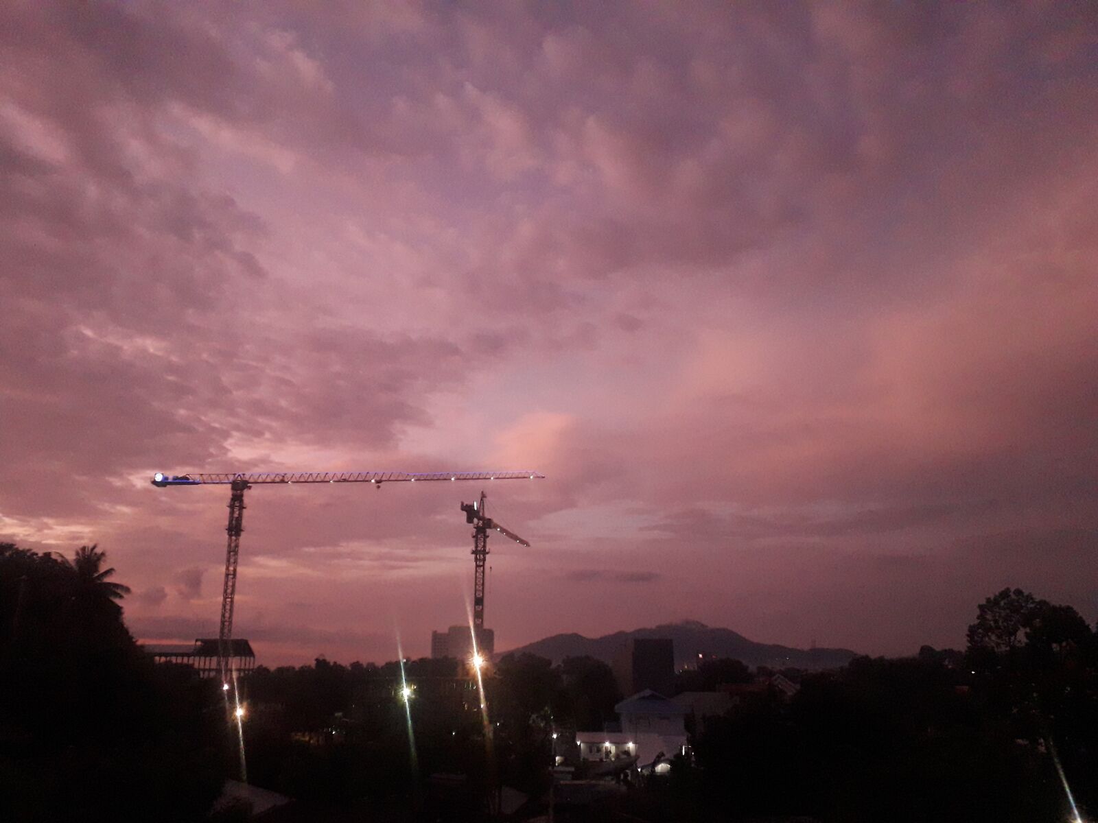 Samsung Galaxy J3 Pro sample photo. Sky, construction, red sunset photography