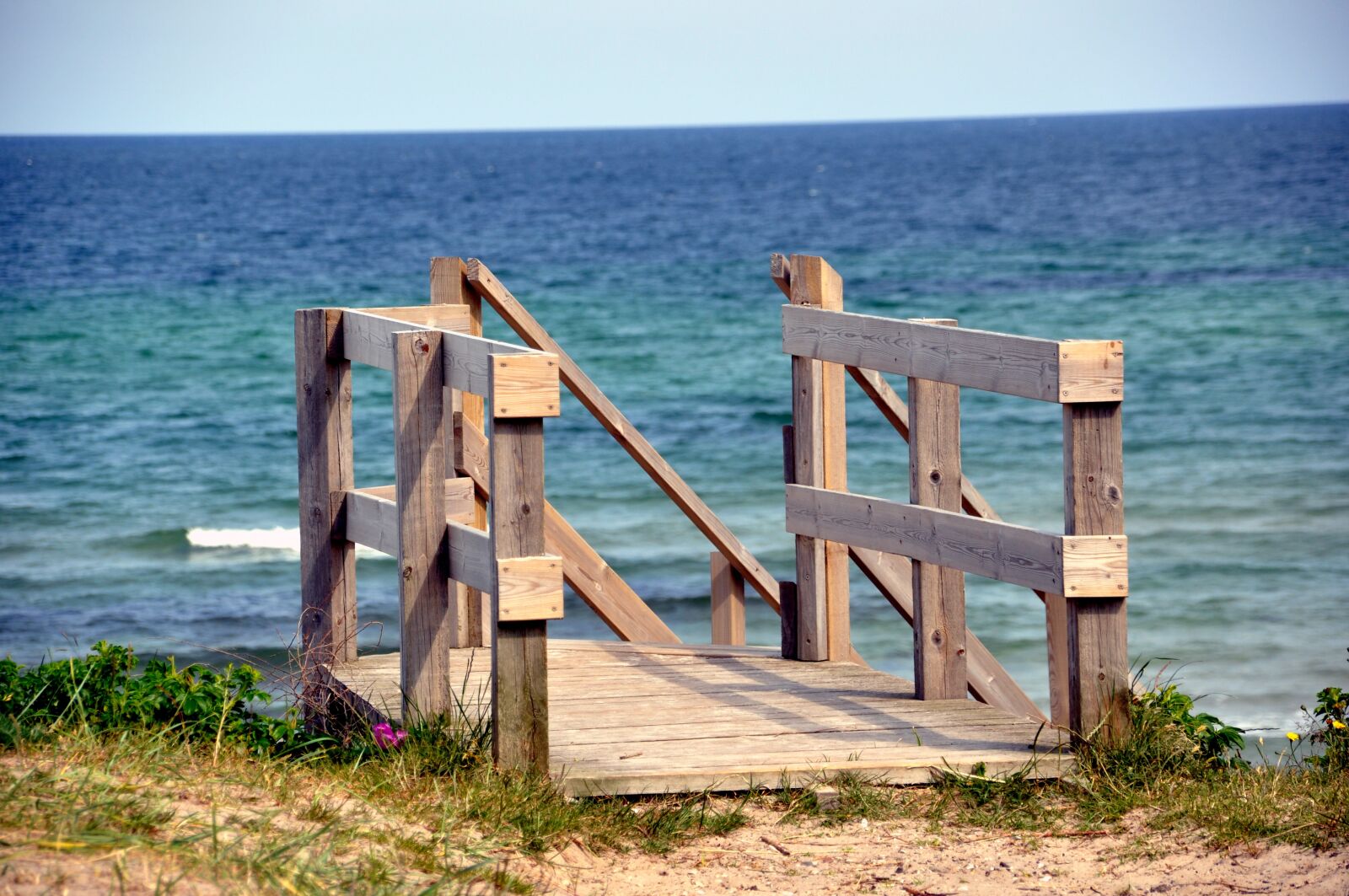 Nikon D90 sample photo. Stairway to nowhere, ocean photography