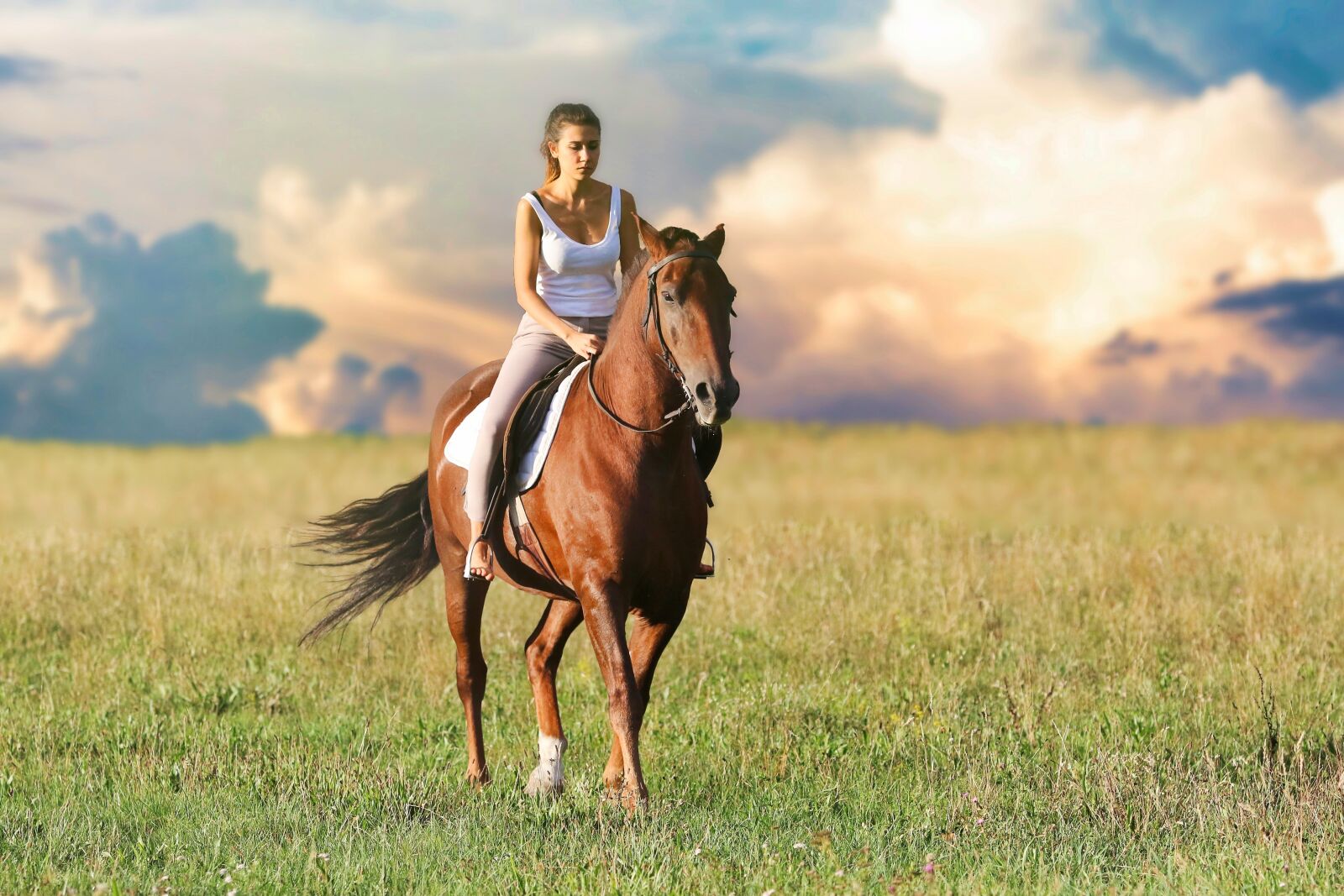 Canon EF 70-200mm F2.8L USM sample photo. Woman, riding, horse photography
