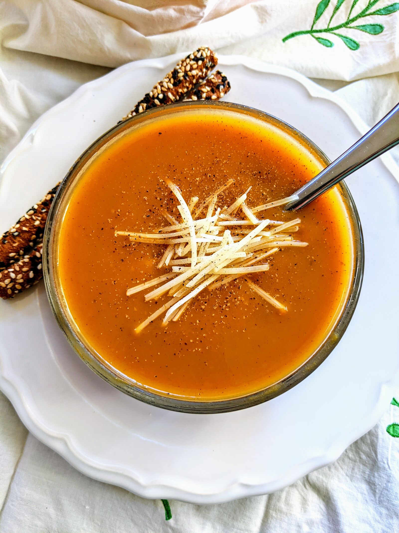 Google Pixel 3 XL sample photo. Soup, food, butternut squash photography