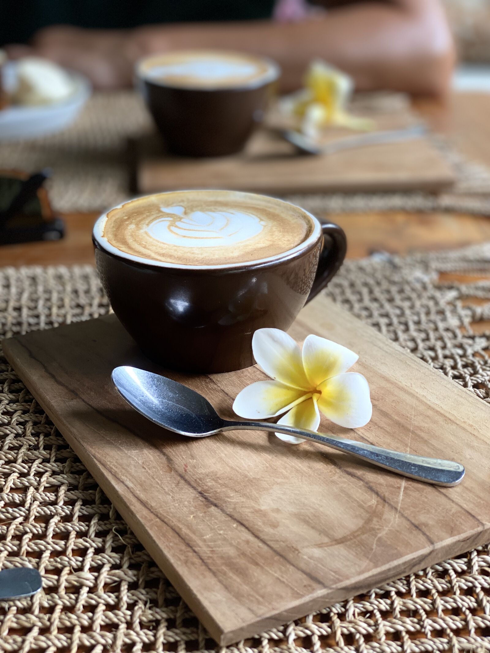 Apple iPhone 11 Pro Max sample photo. Cappuccino, coffee, flower photography