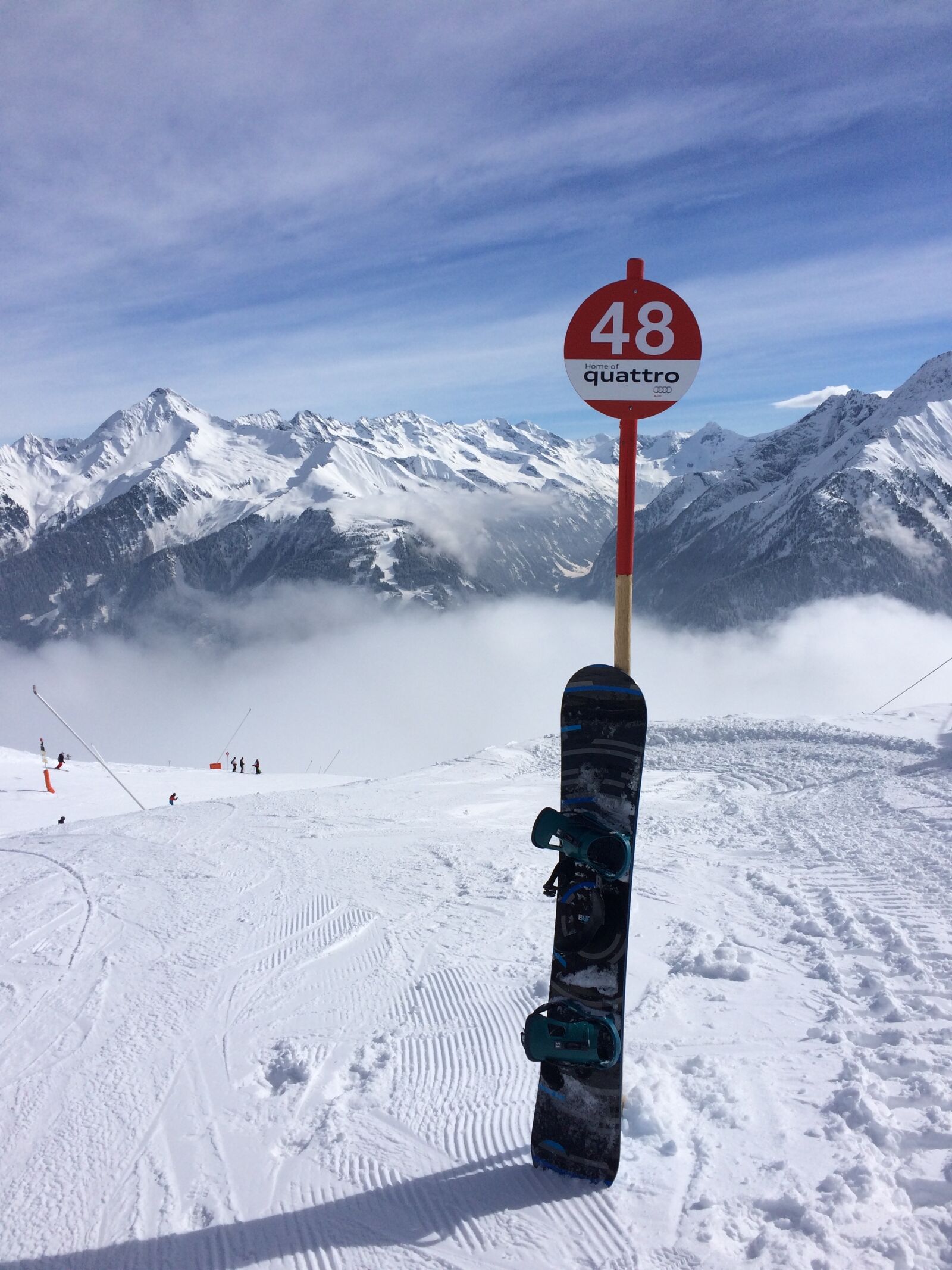 iPhone 5s back camera 4.15mm f/2.2 sample photo. Austria, mountains, snowboard photography
