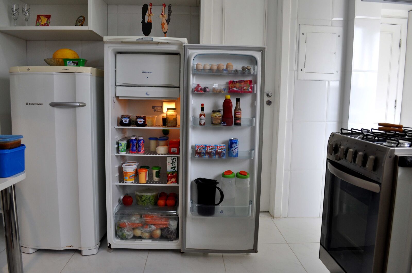 Nikon D5000 sample photo. Open, fridge, kitchen photography