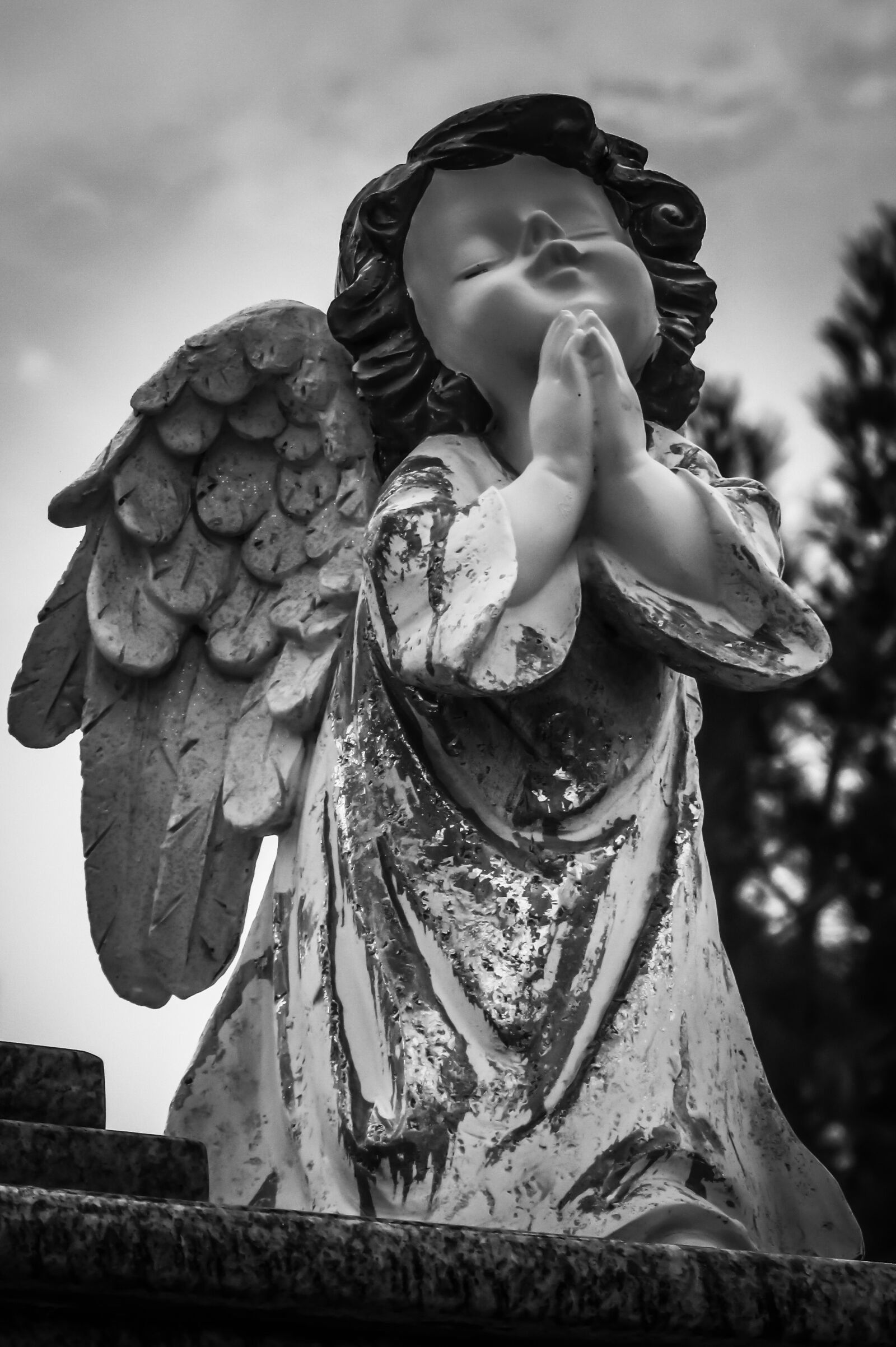 Canon PowerShot SX400 IS sample photo. Angel, praying, religion photography