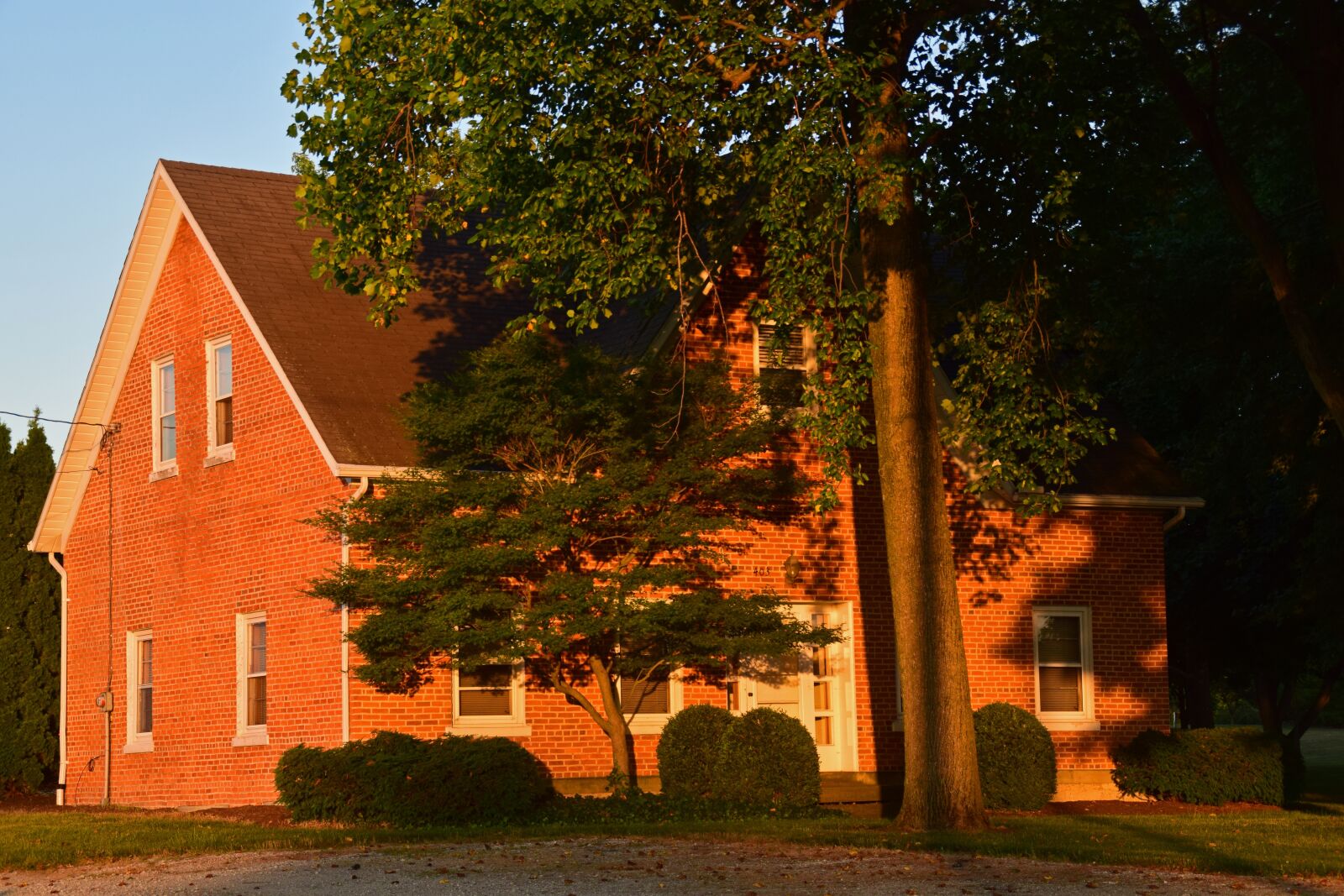 Nikon D5300 sample photo. Sunset, farmhouse, brick home photography