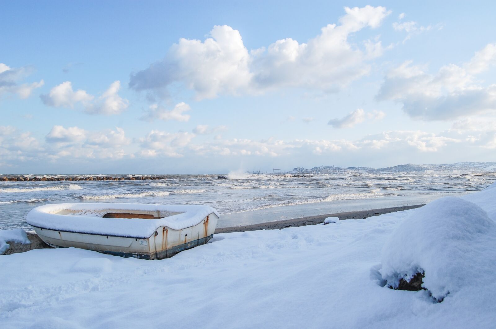 Nikon D40 sample photo. Snow, ancon, railroad photography