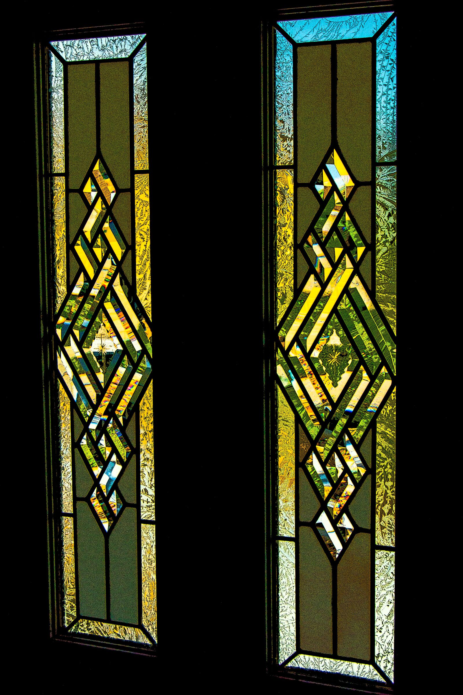 Nikon D3200 sample photo. Stain glass, blue, church photography