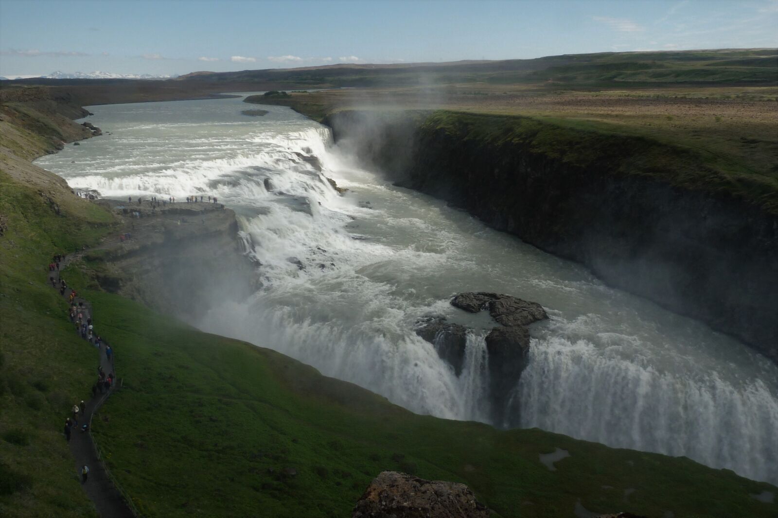 Panasonic Lumix DMC-FZ40 (Lumix DMC-FZ45) sample photo. Waterfall, tourism, gullfoss photography