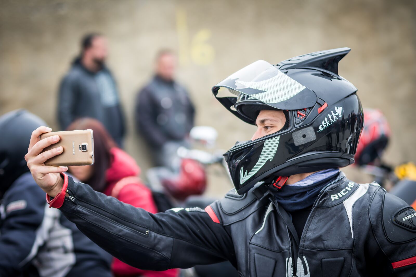 Nikon D7200 sample photo. Selfie, bike, helmet photography
