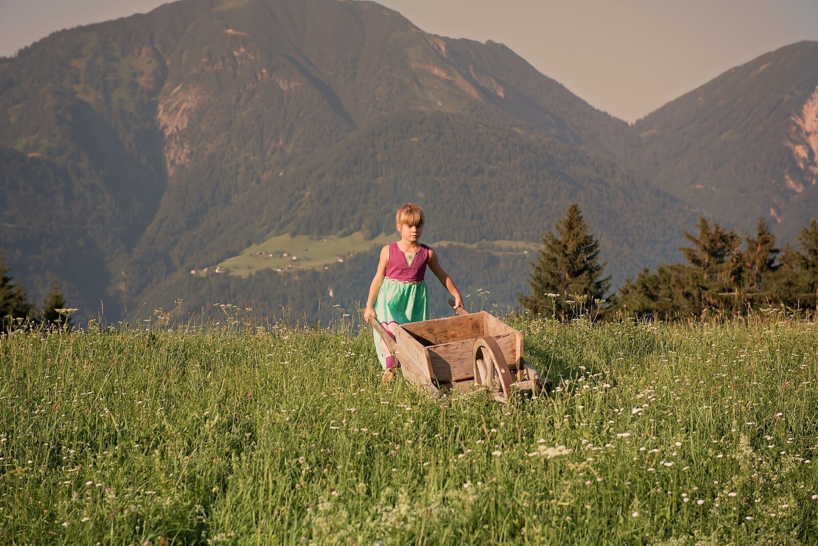 Nikon D750 sample photo. Child, girl, wheelbarrows photography