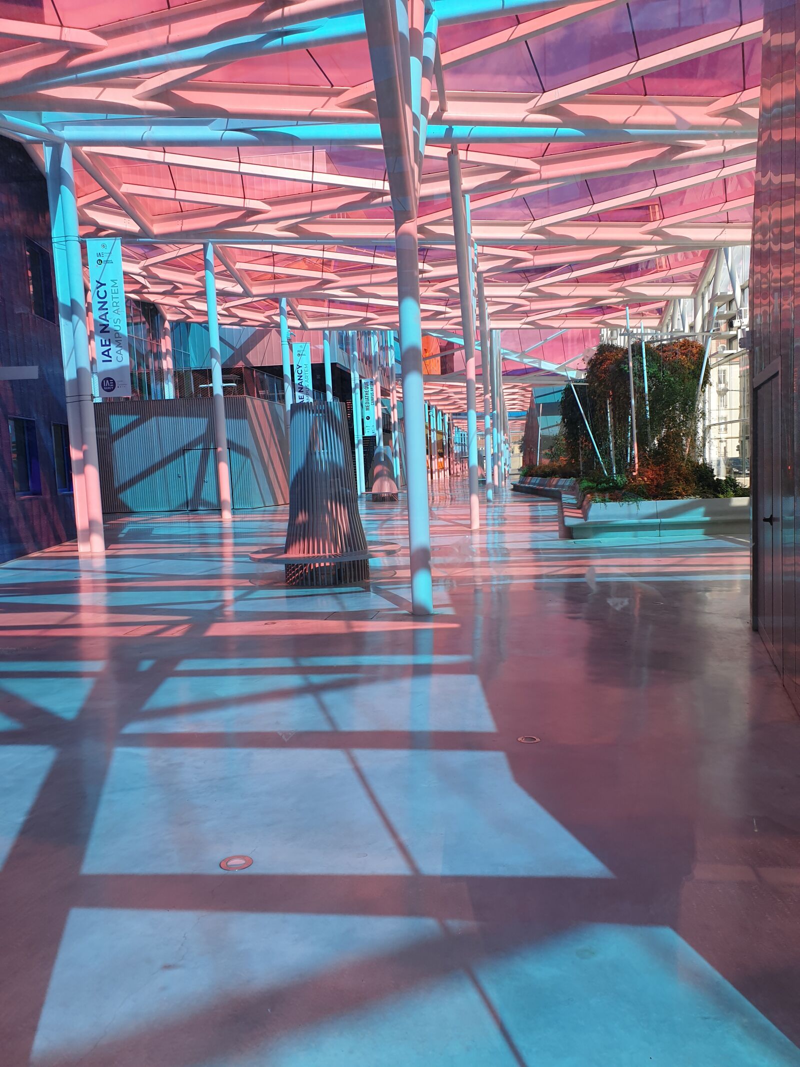 Samsung Galaxy S9 sample photo. Reception hall, pink blue photography