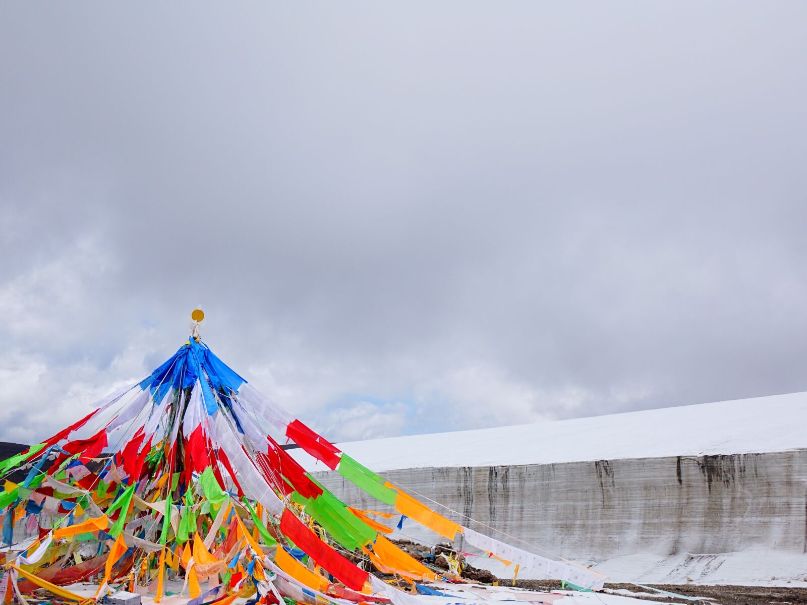 Sony Cyber-shot DSC-RX10 II sample photo. Glacier, prayer flags, the photography