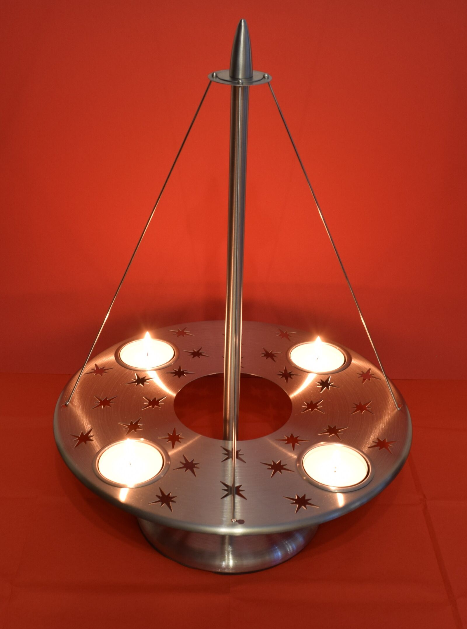 Nikon D5300 sample photo. Advent wreath, modern, stainless photography