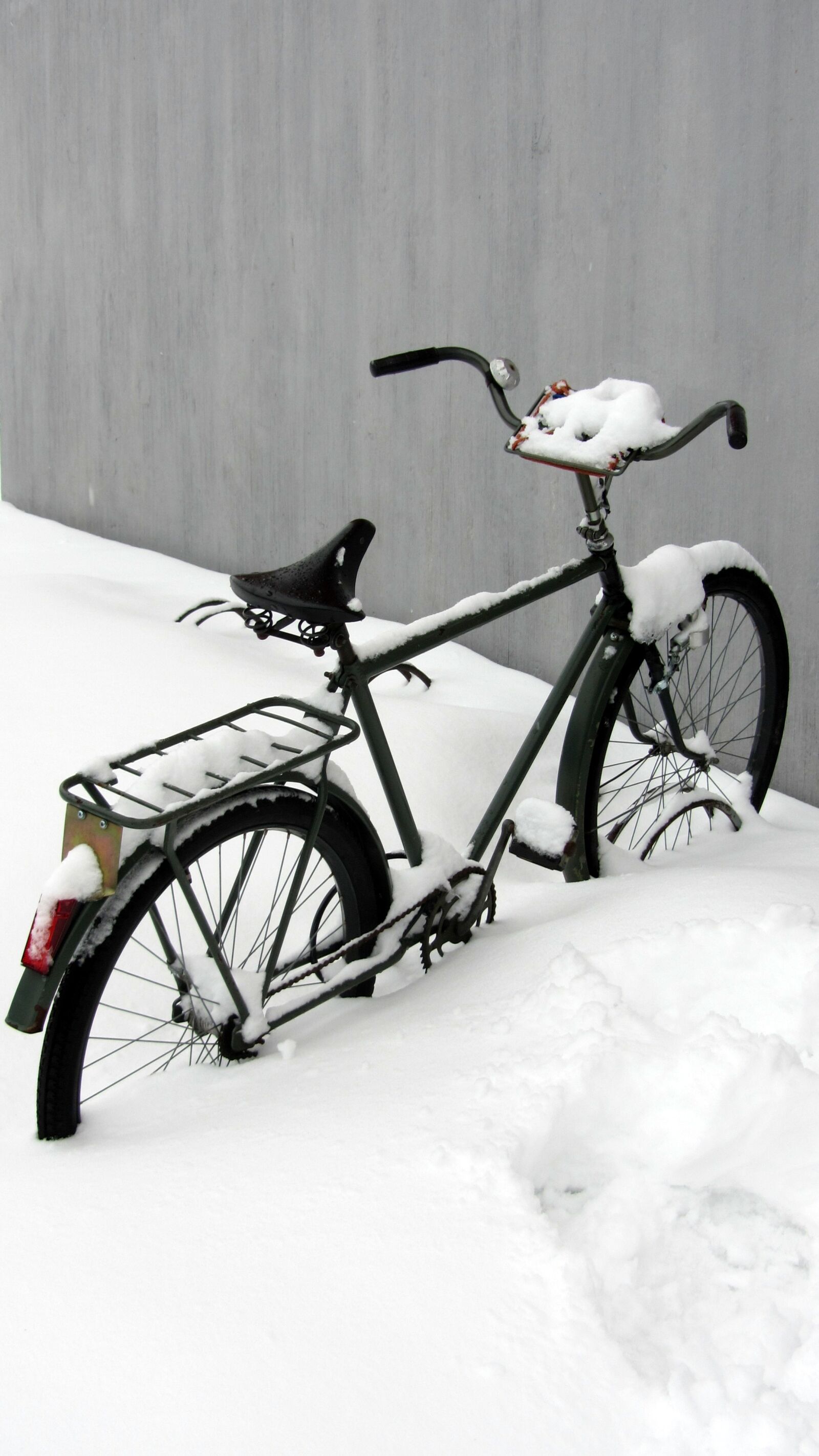 Canon PowerShot SX230 HS sample photo. Winter, bicycle, snow photography
