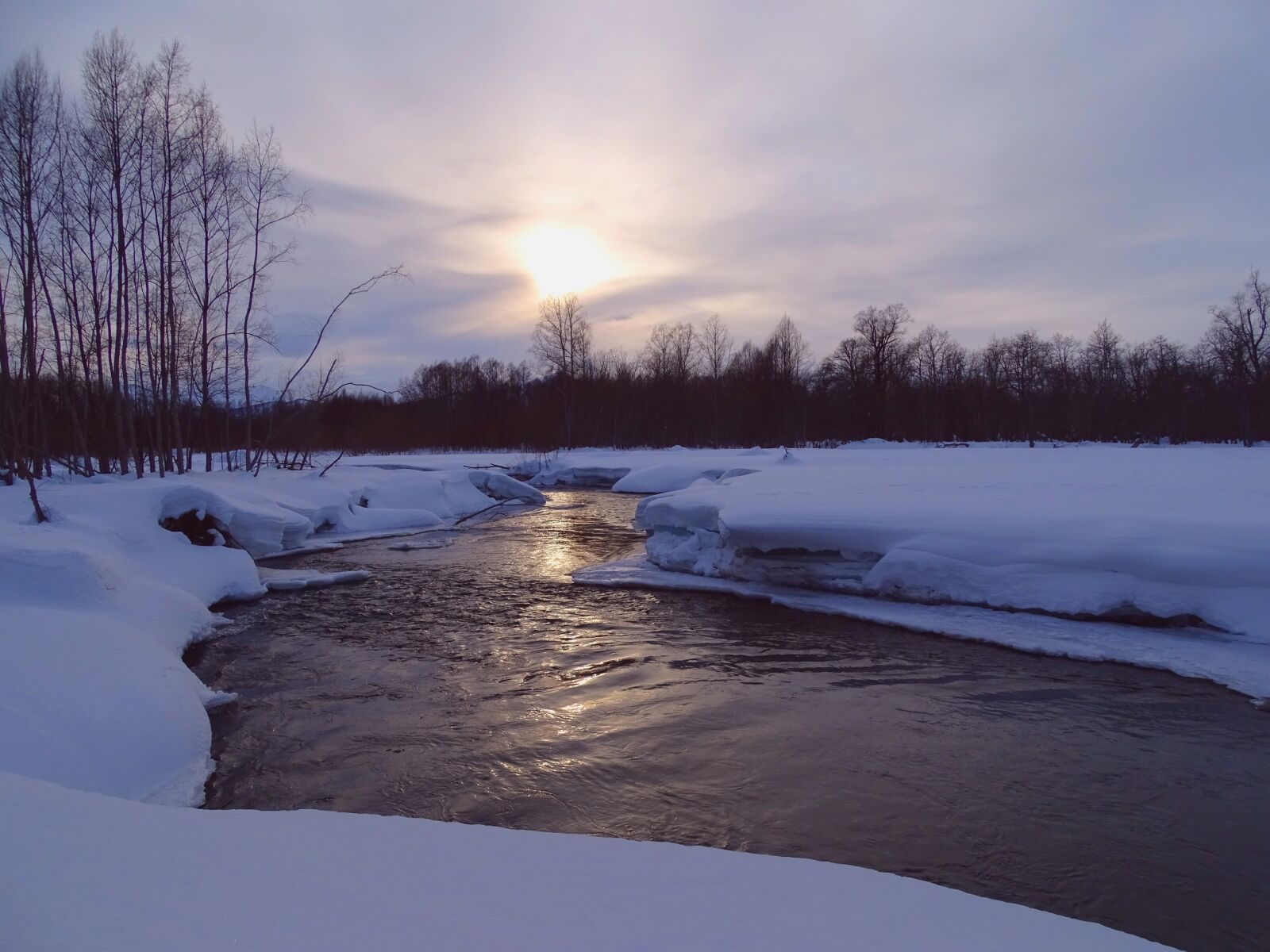 Sony DSC-HX400 sample photo. Winter, river, mountains photography