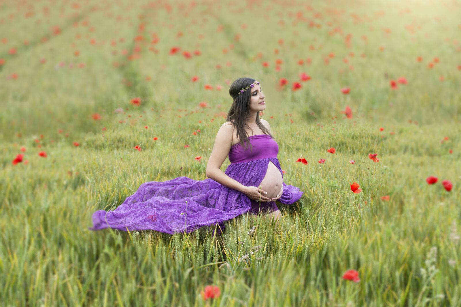 Nikon D7100 sample photo. Pregnancy, wheat, pregnant photography