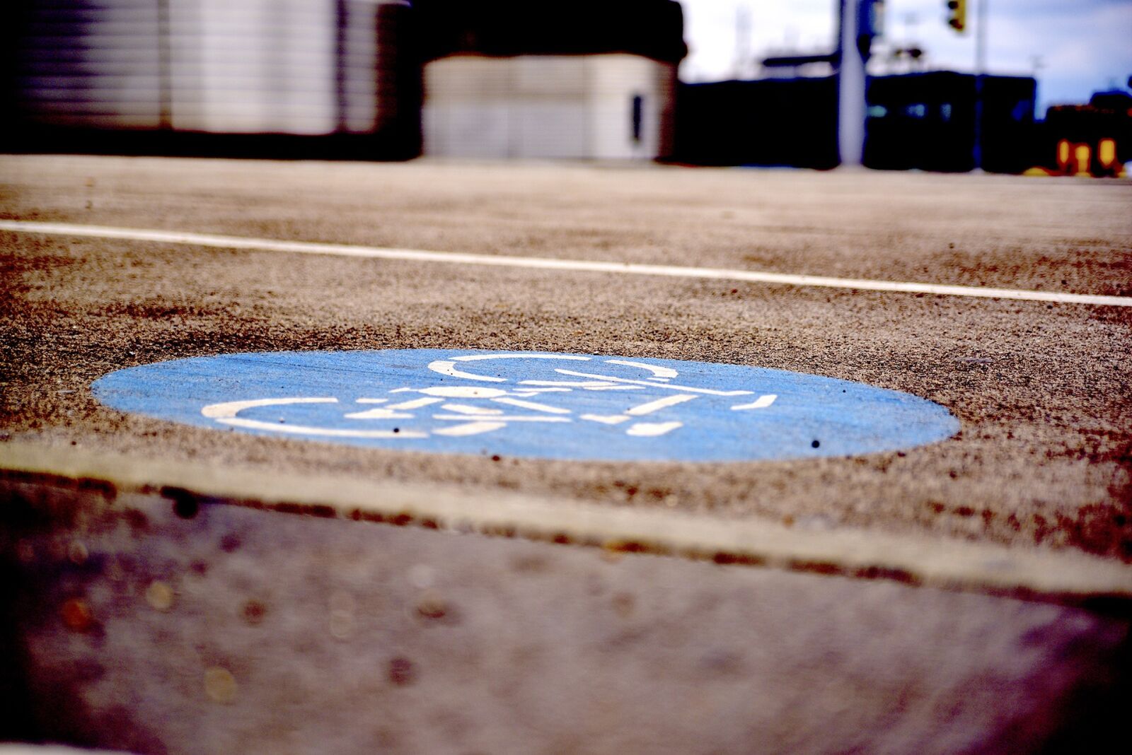 Nikon D750 sample photo. Bicycle path, road sign photography