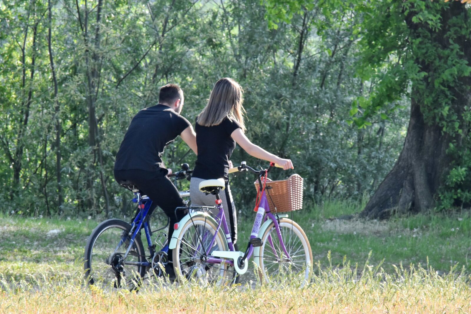 Nikon D5500 sample photo. Boyfriend, enjoyment, forest trail photography