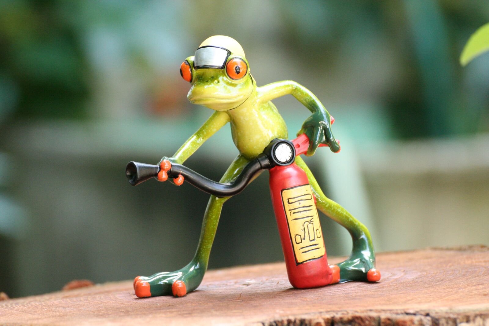 Canon EOS 350D (EOS Digital Rebel XT / EOS Kiss Digital N) sample photo. Fire, fire extinguisher, frog photography