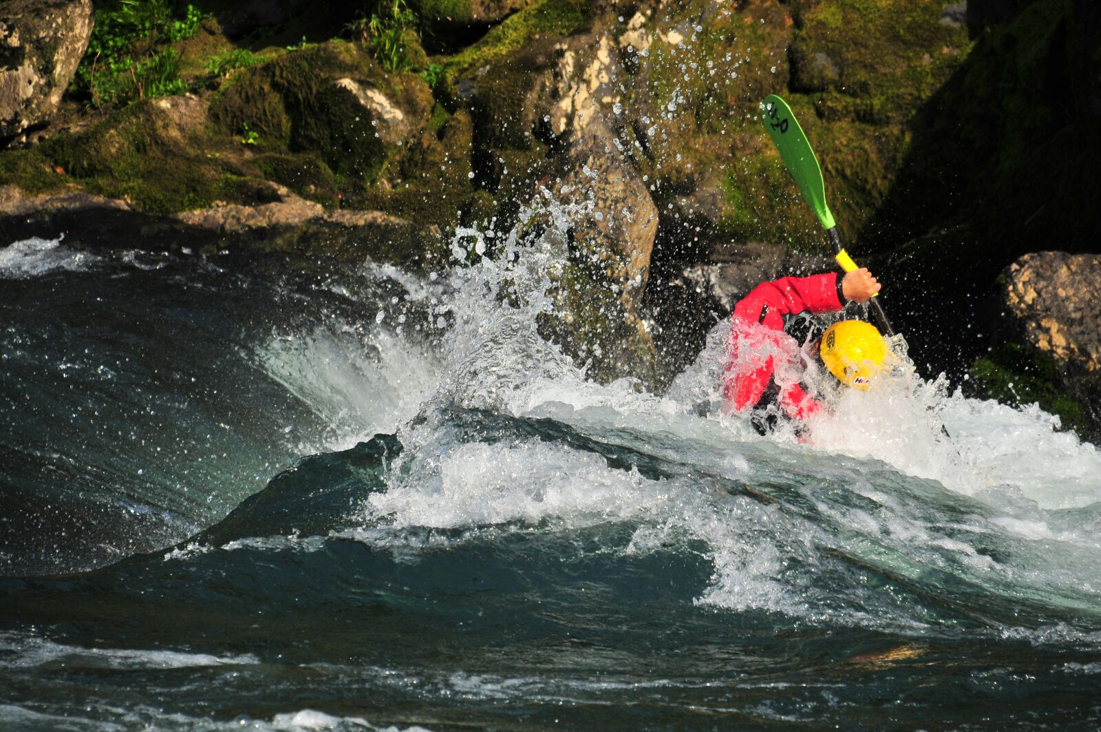 Nikon D300S sample photo. River, kayak, wave photography