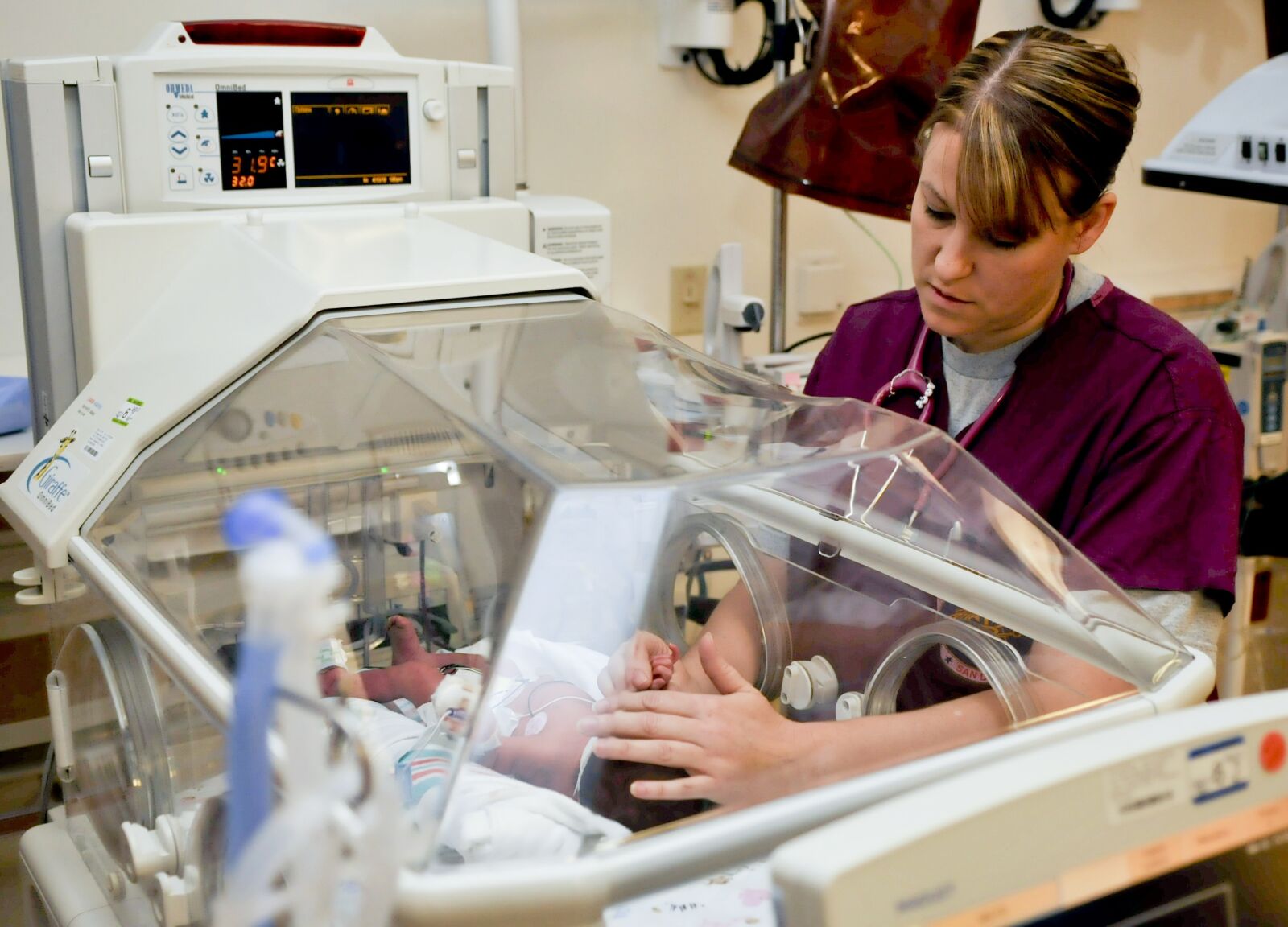 Nikon D3X sample photo. Nurse, military, child photography