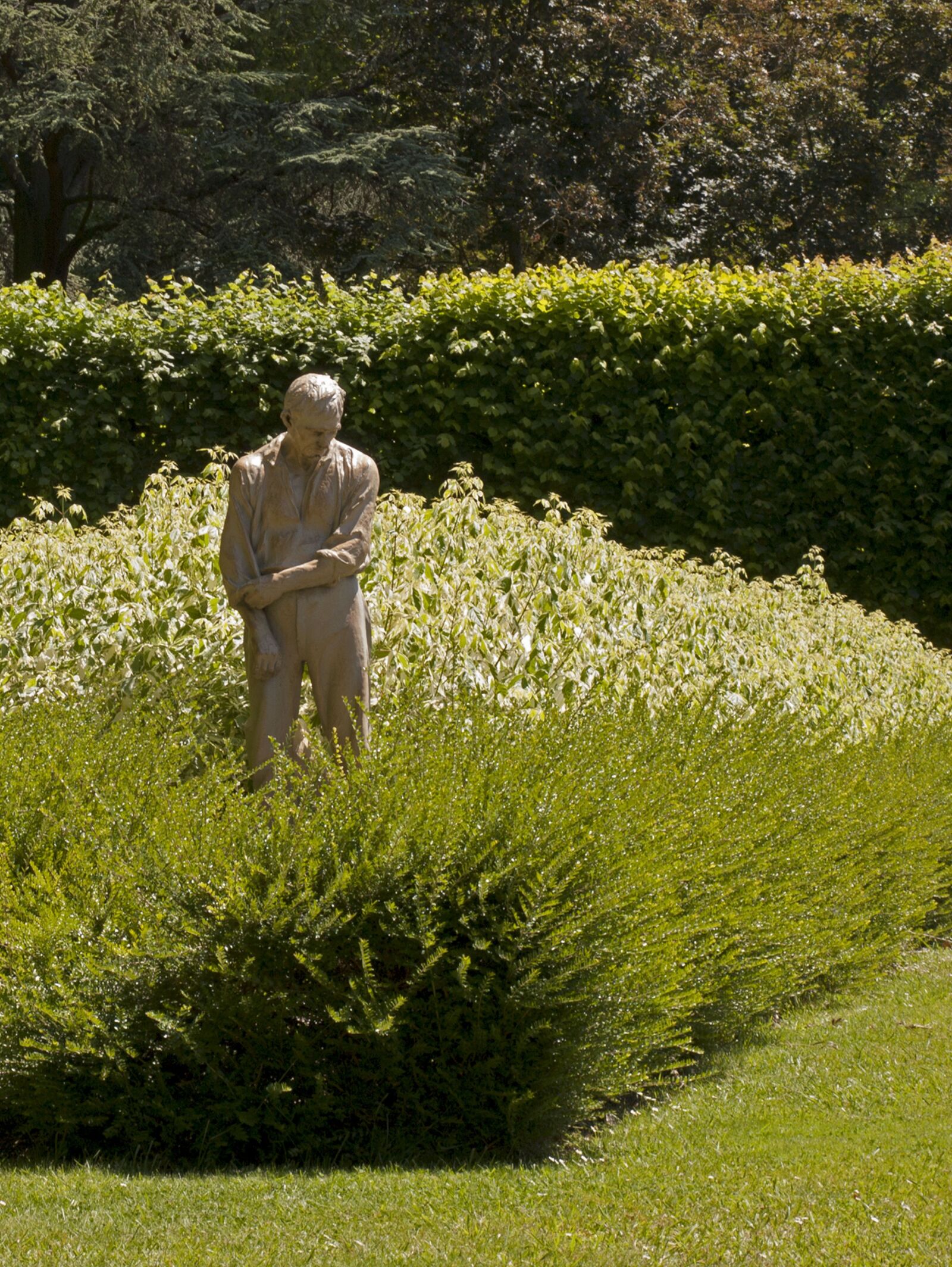 Olympus E-3 sample photo. Statue, man, garden photography
