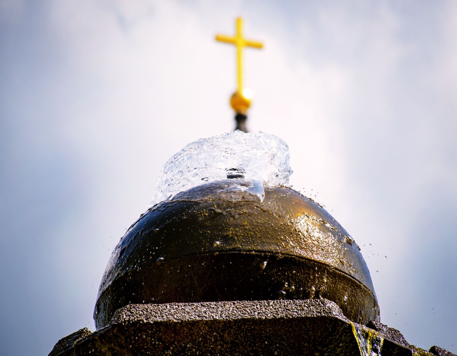 Nikon D7500 sample photo. Cross, water, baptism photography