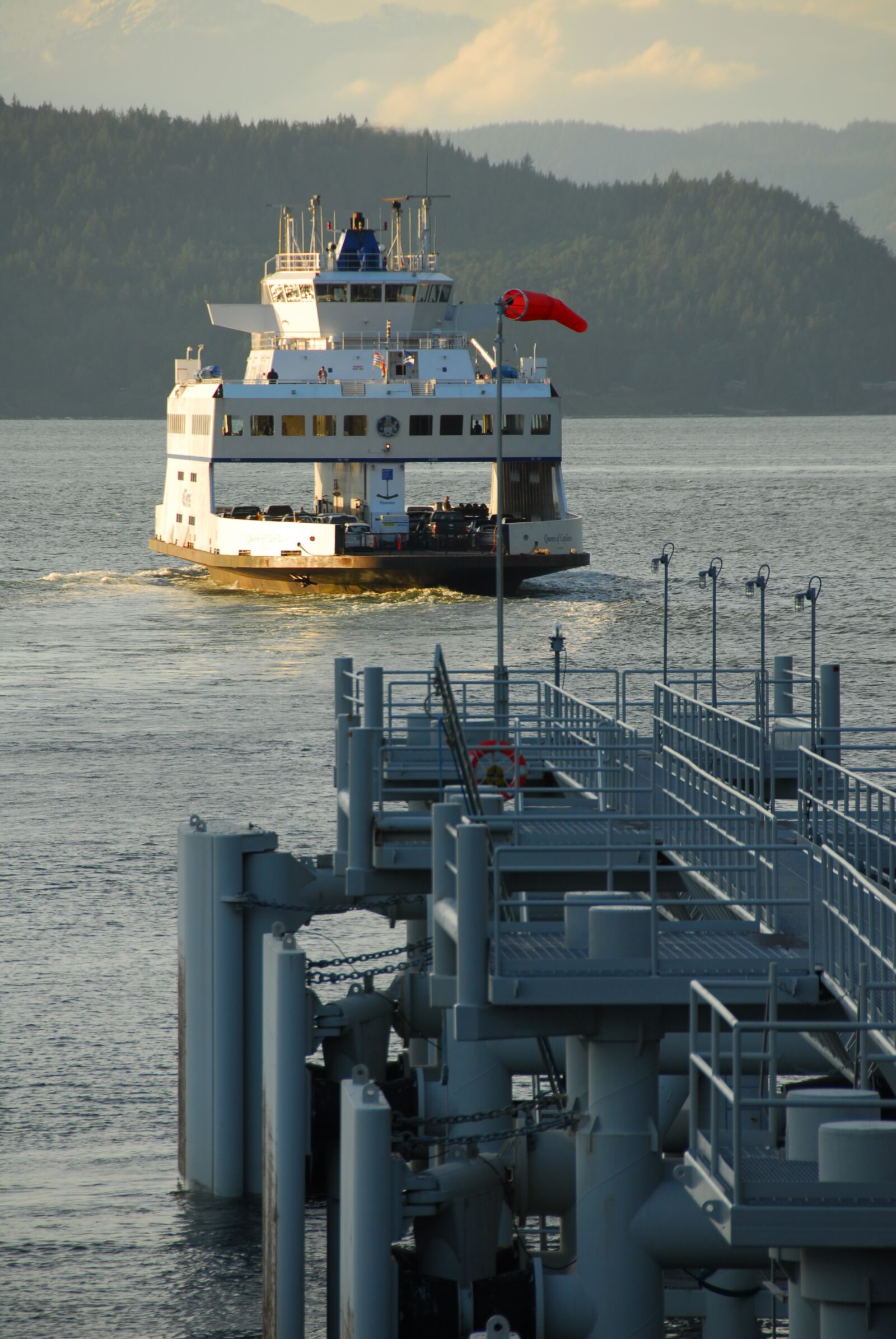 Nikon D200 sample photo. Ferry, harbor, sunset photography