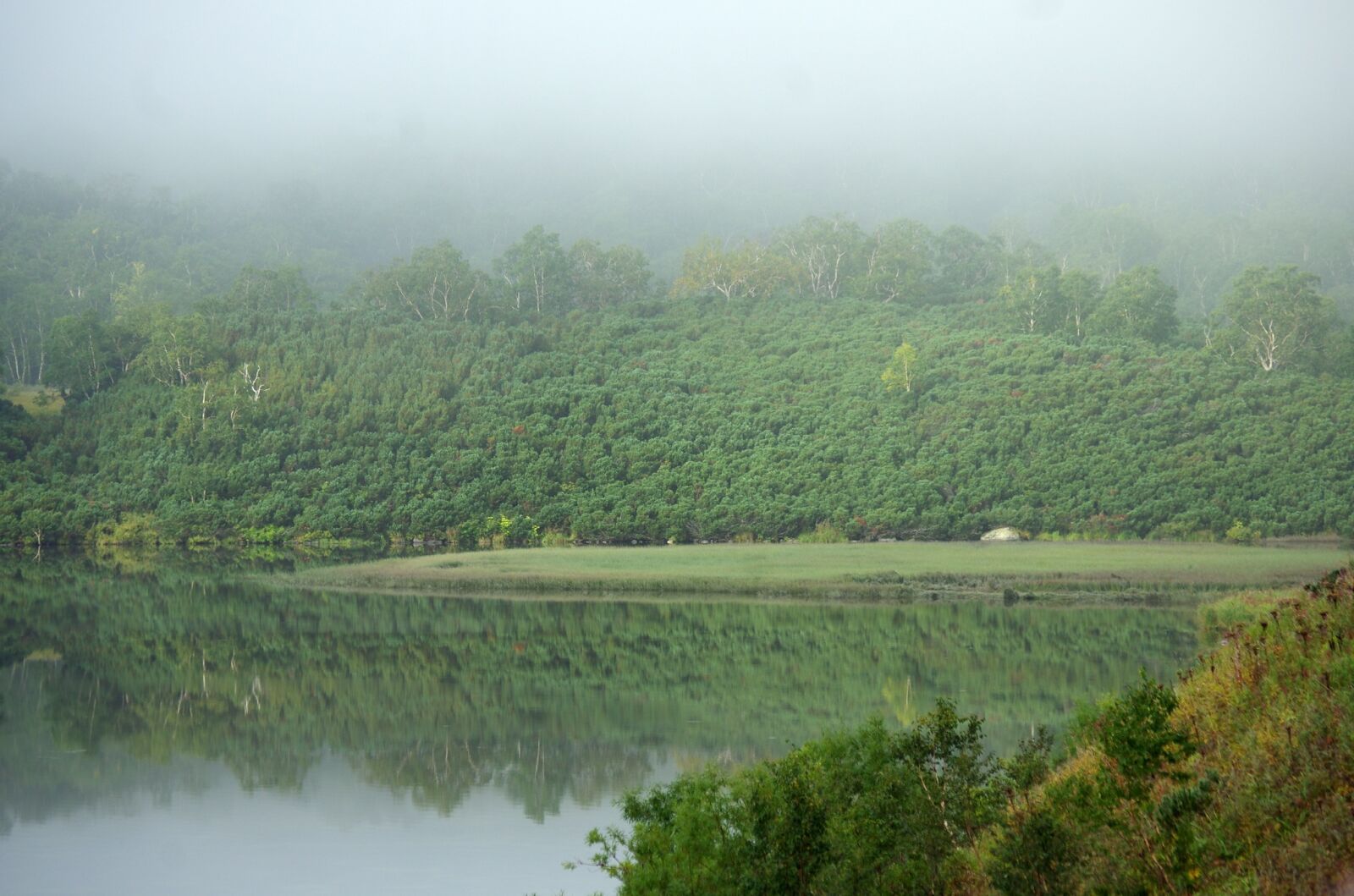 Pentax K-5 sample photo. Morning, lake, fog photography