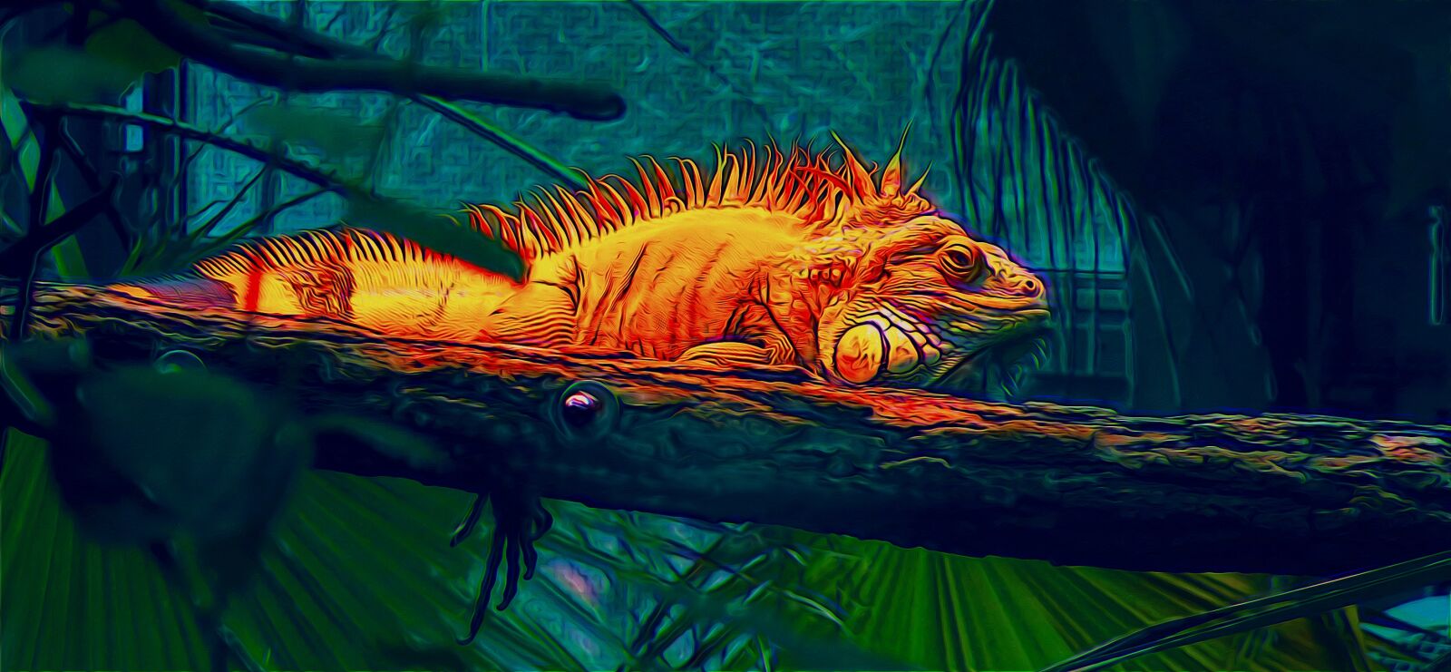 Canon PowerShot SX270 HS sample photo. Iguana, iguana painting, jungle photography