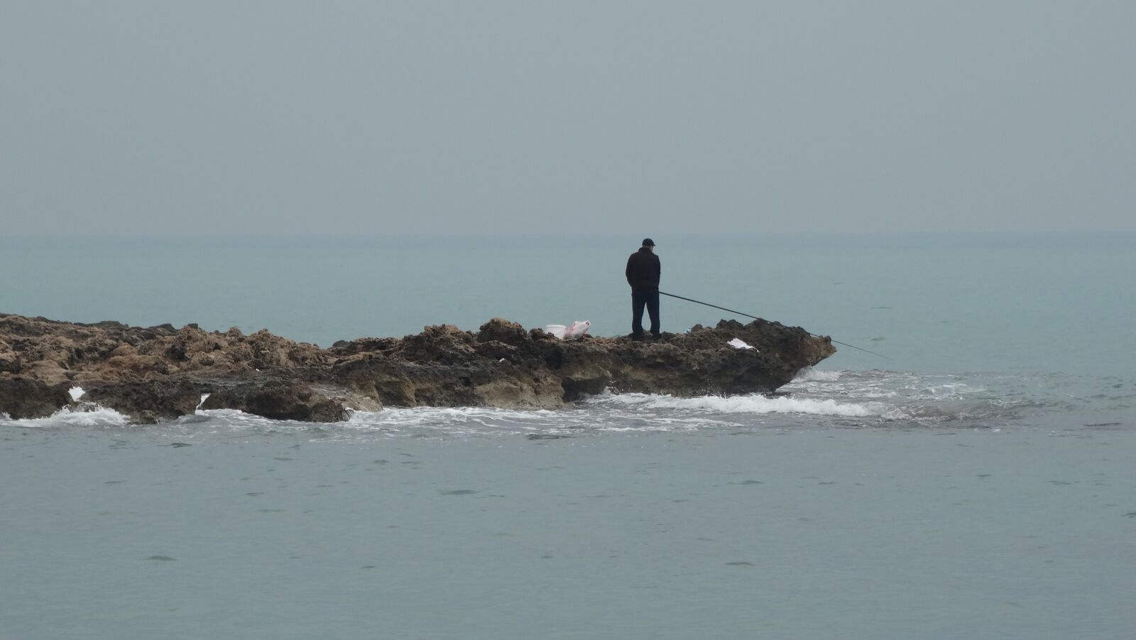 Sony Cyber-shot DSC-HX300 sample photo. Fisherman, sea, landscape photography