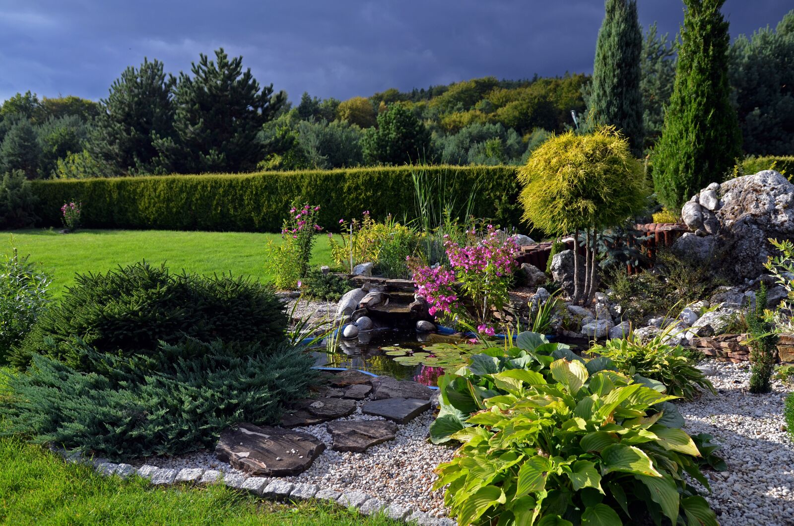 Nikon D5100 sample photo. Garden, pond, rockery photography