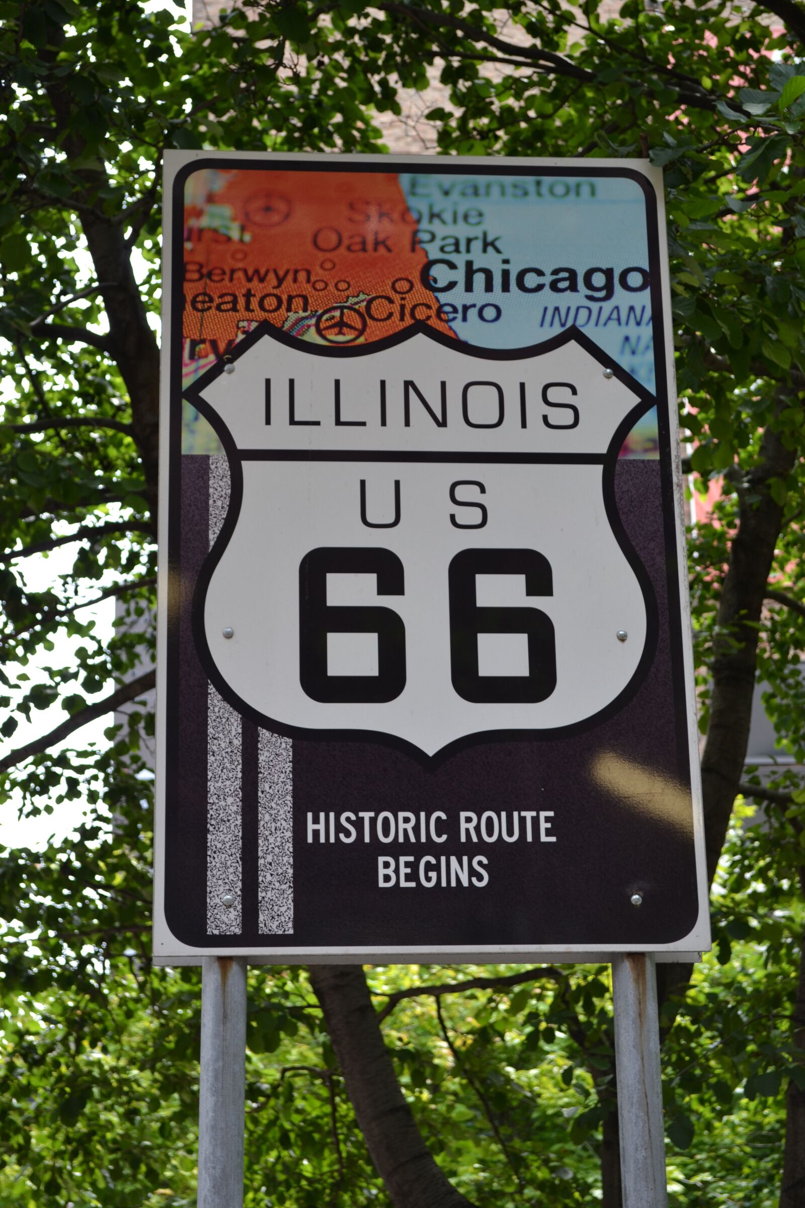 Nikon D3100 sample photo. Cartel, ruta 66, chicago photography