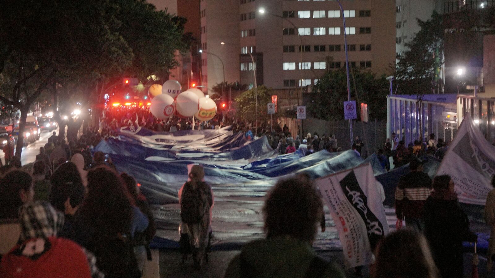 Sony E 55-210mm F4.5-6.3 OSS sample photo. Demonstration, saopaulo, city photography