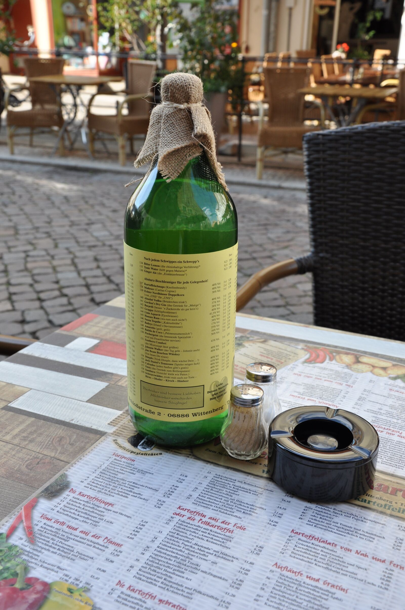 Nikon D90 sample photo. Menu, bottle, gastronomy photography