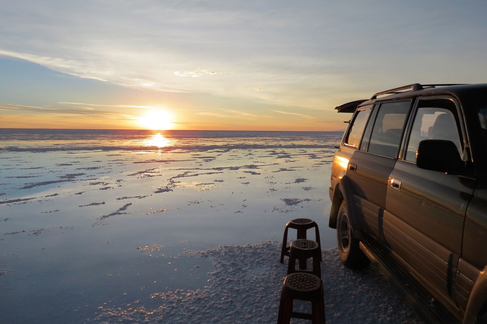 Canon PowerShot SX40 HS sample photo. Sunset, water, salar photography