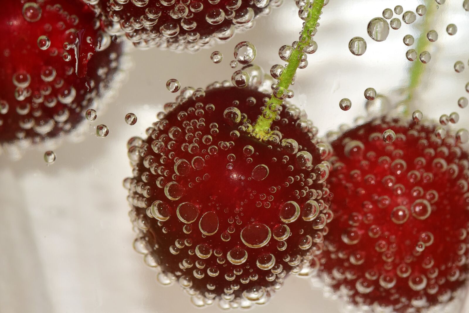 Nikon D3300 sample photo. Cherry, blow, water bubbles photography