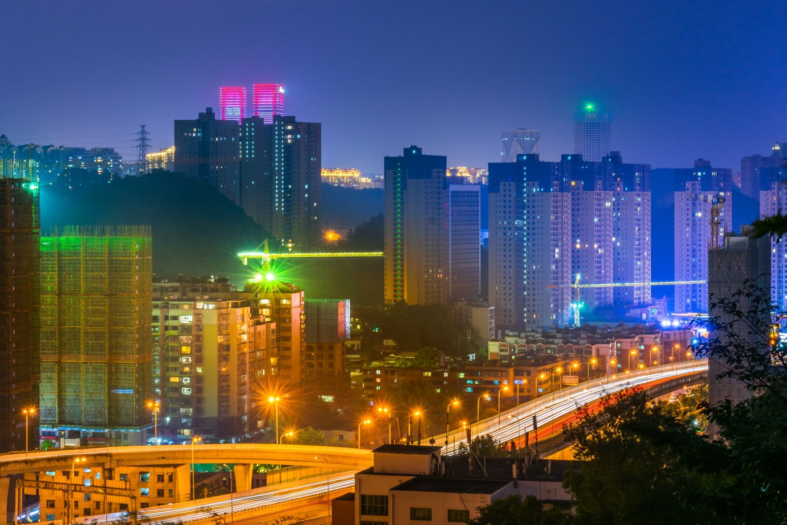 Nikon D3400 sample photo. City, night, overpass photography
