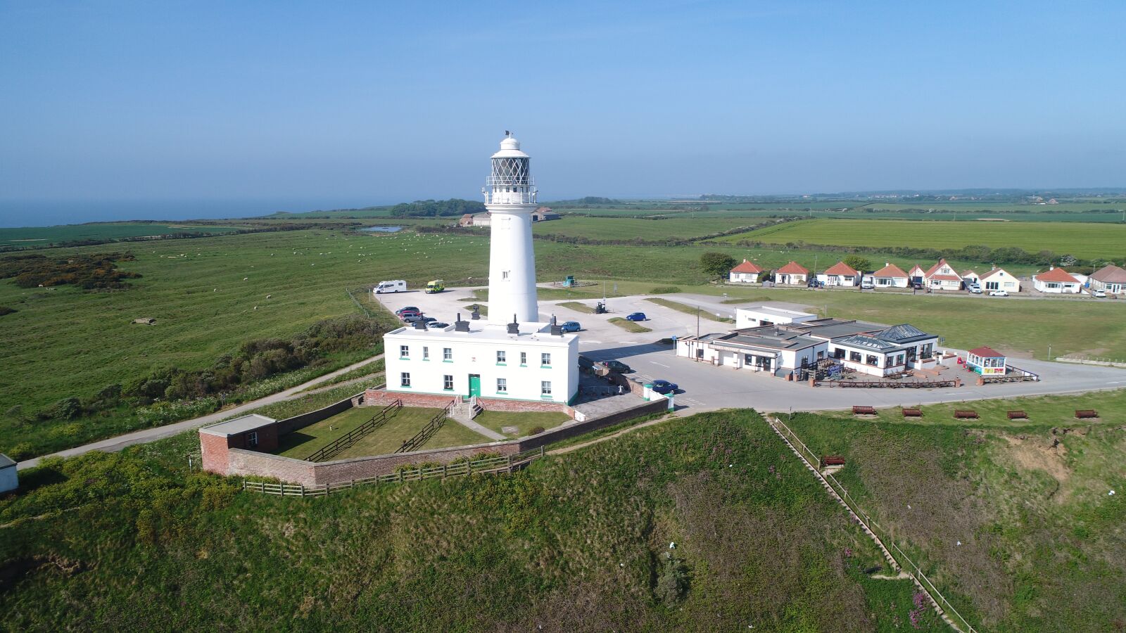 DJI FC6310 sample photo. Drone, lighthouse, sea photography