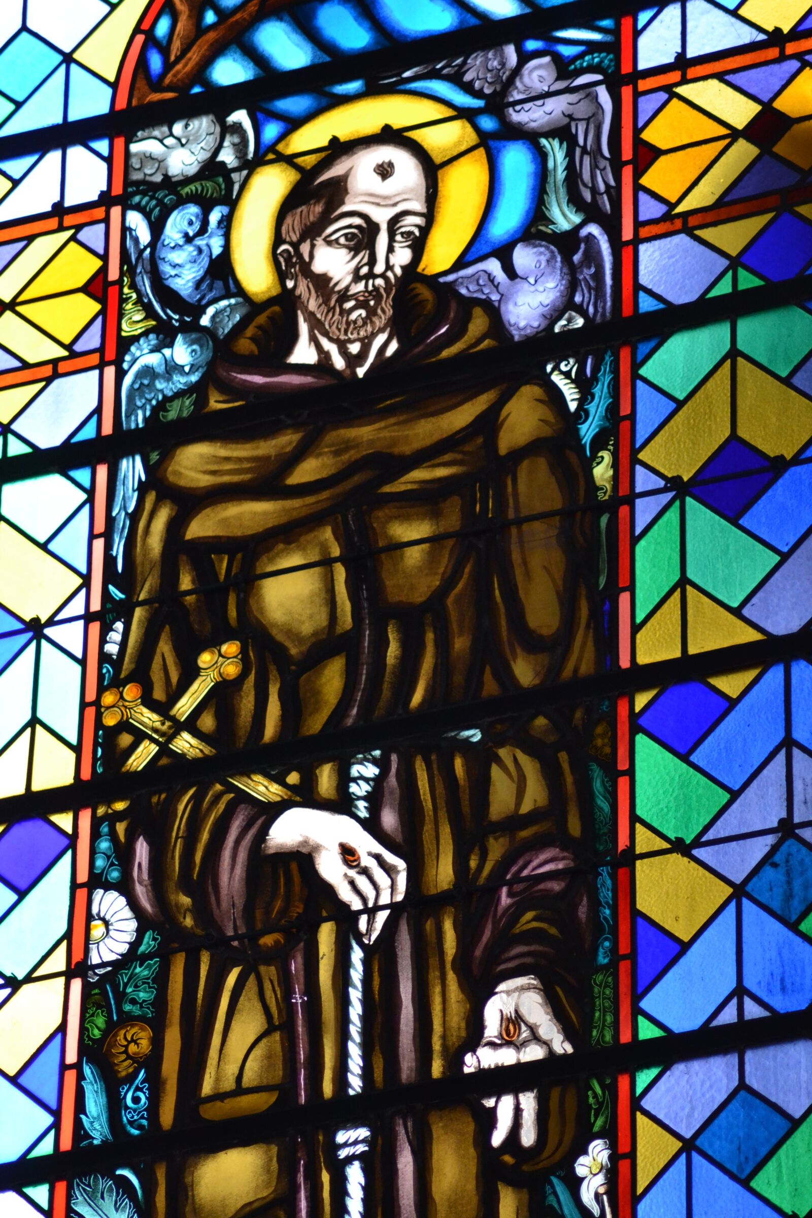 Nikon D3100 sample photo. Stained glass, colorful, saint photography